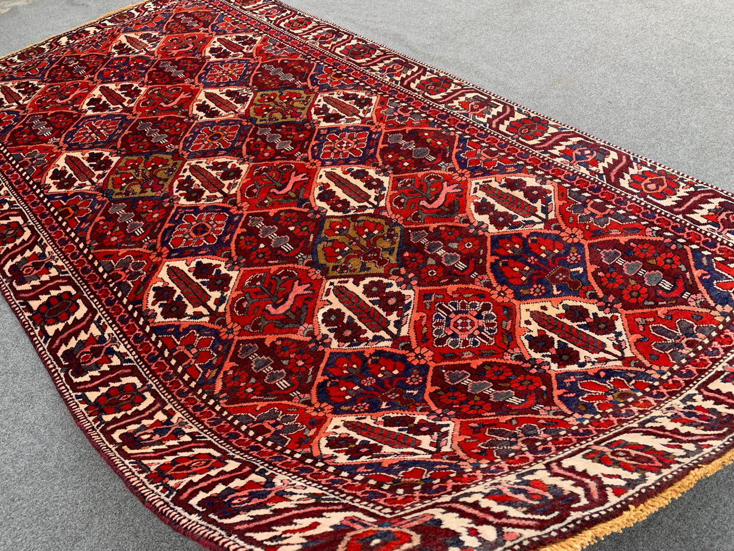 Vintage Rug 5x9 Ft Birds Floral design Rug, Afghan Hand Knotted Rug, Oriental Wool Rug, Turkmen Tribal Rug, Home Decor Rug, Living Room Rug.