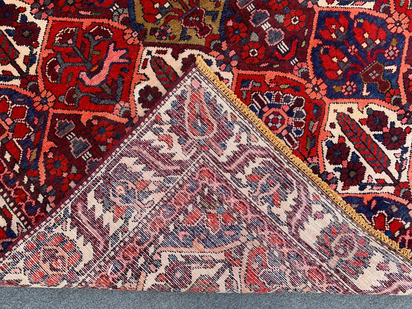 Vintage Rug 5x9 Ft Birds Floral design Rug, Afghan Hand Knotted Rug, Oriental Wool Rug, Turkmen Tribal Rug, Home Decor Rug, Living Room Rug.