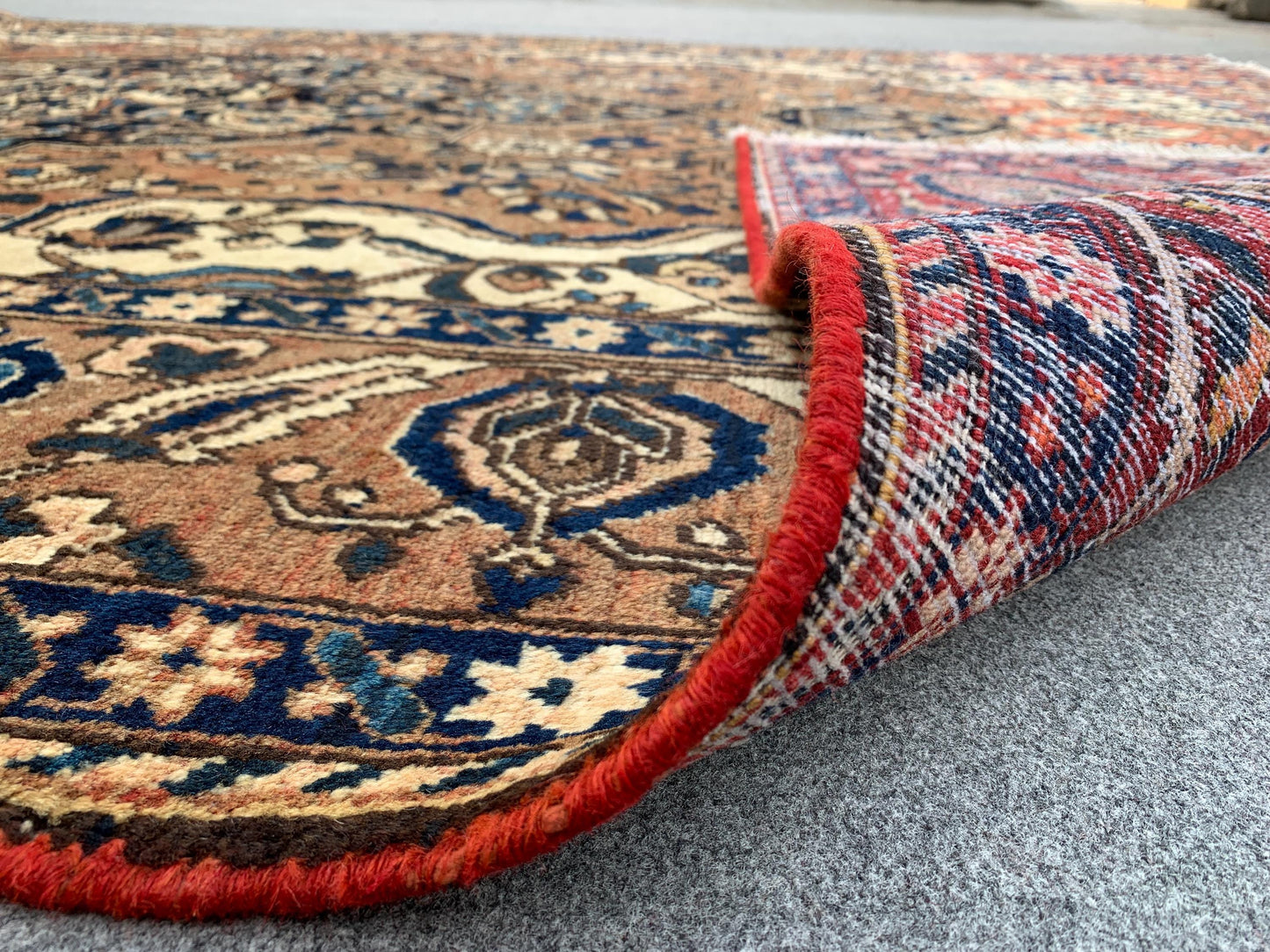 Antique Rug 7x10 Ft Afghan Hand knotted Rug, One of a kind Vintage Rug, Geometric Area Rug Tribal Oriental Rug, Bedroom Rug Living Room Rug.