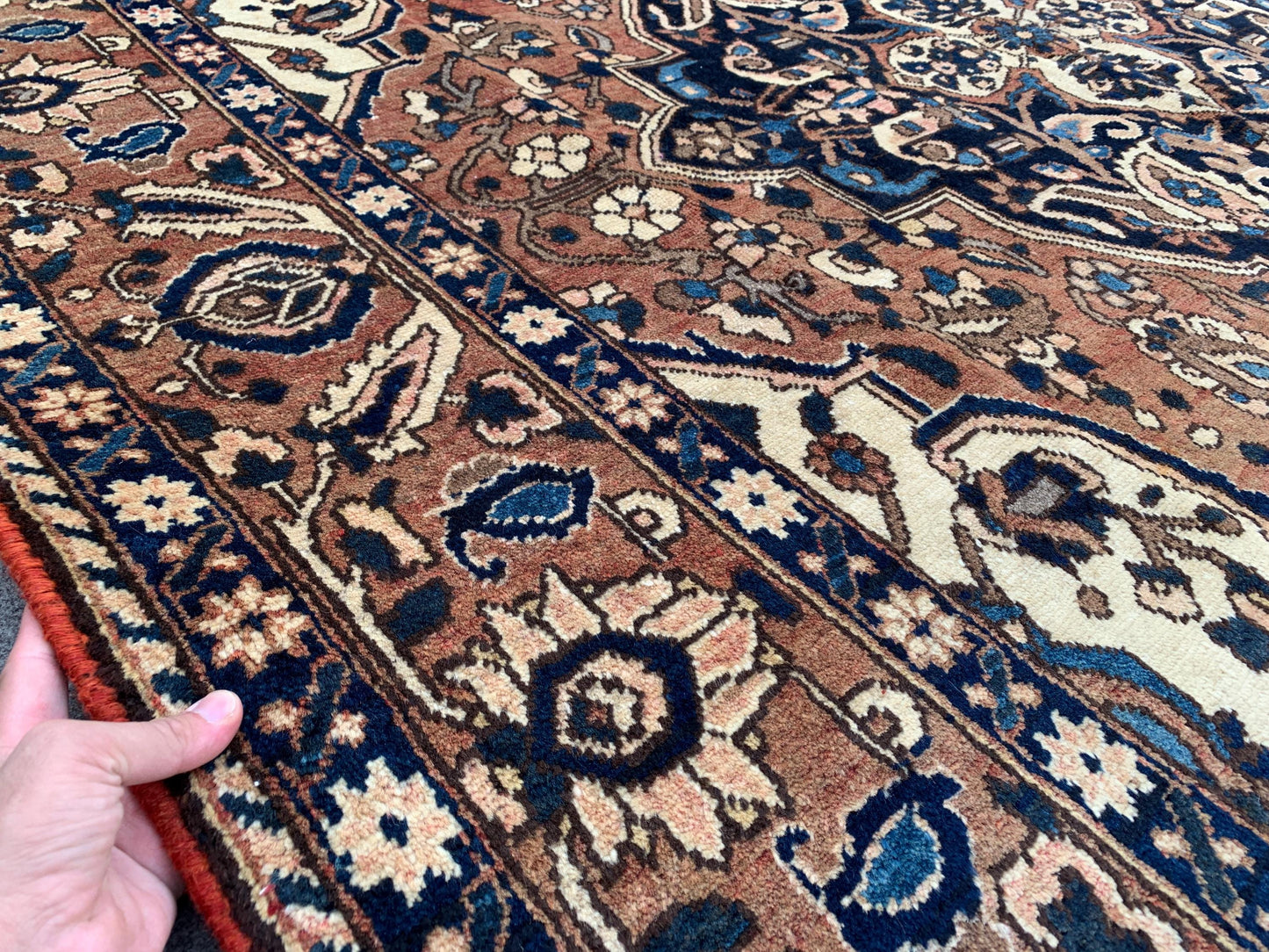 Antique Rug 7x10 Ft Afghan Hand knotted Rug, One of a kind Vintage Rug, Geometric Area Rug Tribal Oriental Rug, Bedroom Rug Living Room Rug.