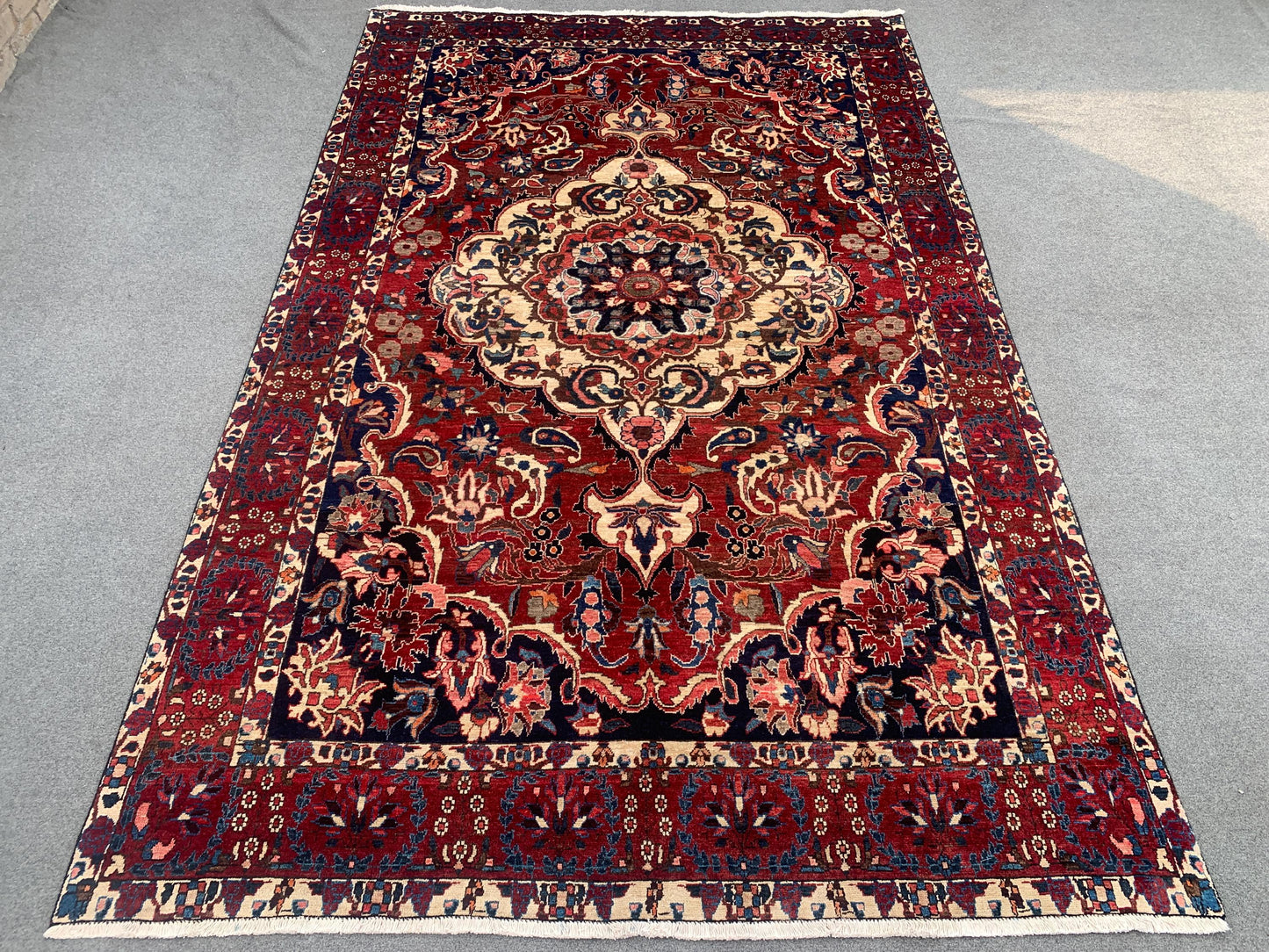 7x10 Ft Antique Tribal Rug, Afghan Hand knotted Wool Rug, Vintage Oriental Rug, Geometric Area Turkmen Rug, Dining Table Rug Living Room Rug