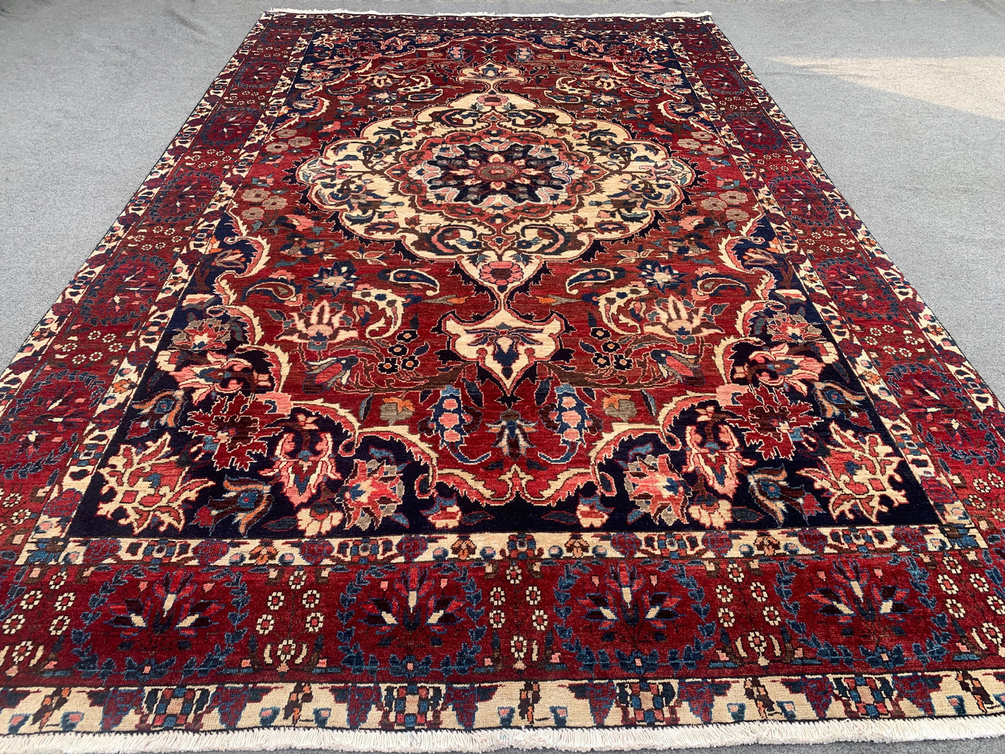 7x10 Ft Antique Tribal Rug, Afghan Hand knotted Wool Rug, Vintage Oriental Rug, Geometric Area Turkmen Rug, Dining Table Rug Living Room Rug