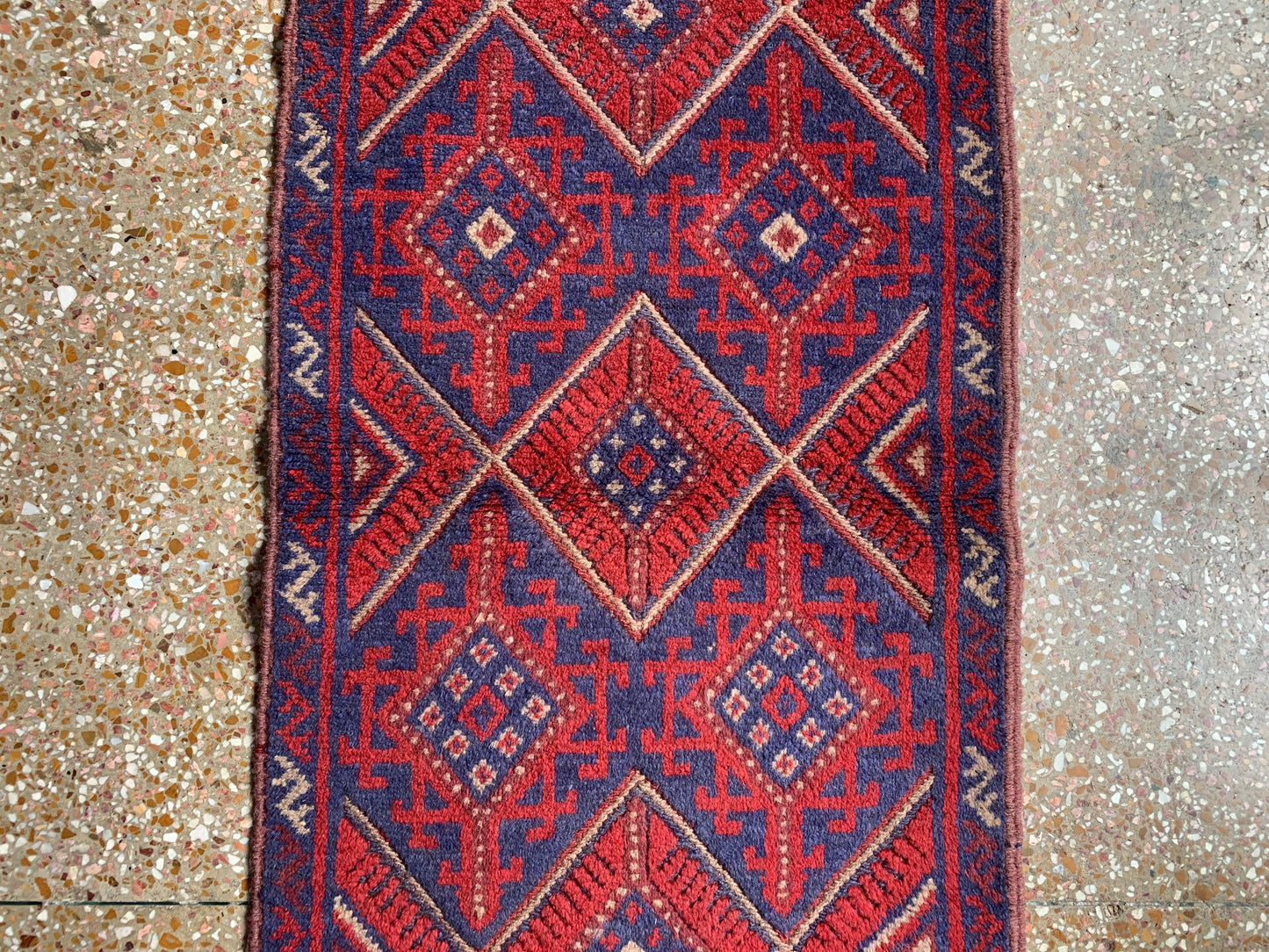 2x8 Ft Vintage Runner Rug, Afghan Hand Knotted Runner Rug, Mashwani Runner Rug, Geometric Area Rug, Oriental Wool Rug, Hallway Runner Rug.