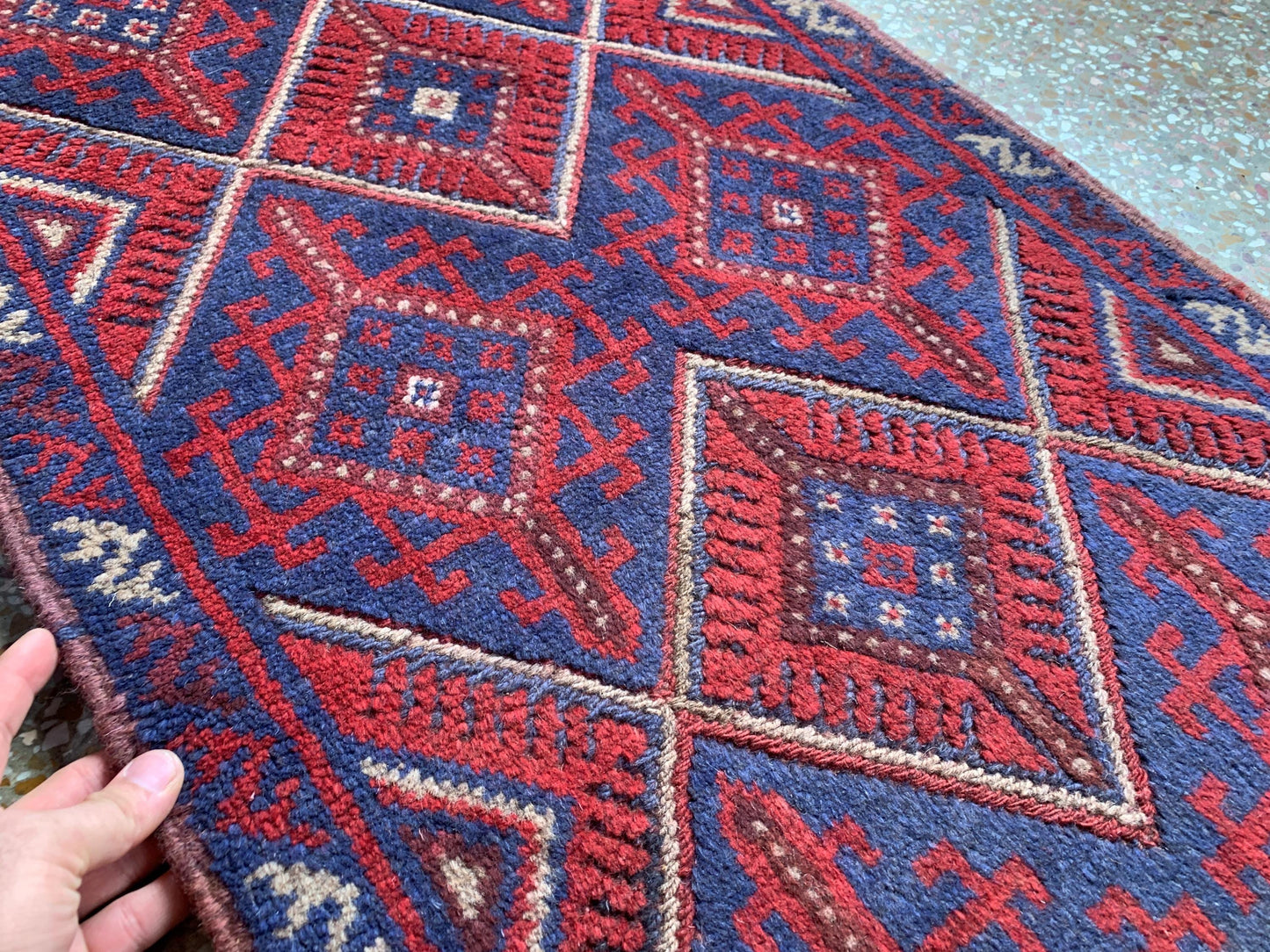 2x8 Ft Vintage Runner Rug, Afghan Hand Knotted Runner Rug, Mashwani Runner Rug, Geometric Area Rug, Oriental Wool Rug, Hallway Runner Rug.