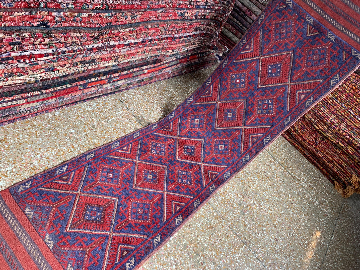2x8 Ft Vintage Runner Rug, Afghan Hand Knotted Runner Rug, Mashwani Runner Rug, Geometric Area Rug, Oriental Wool Rug, Hallway Runner Rug.