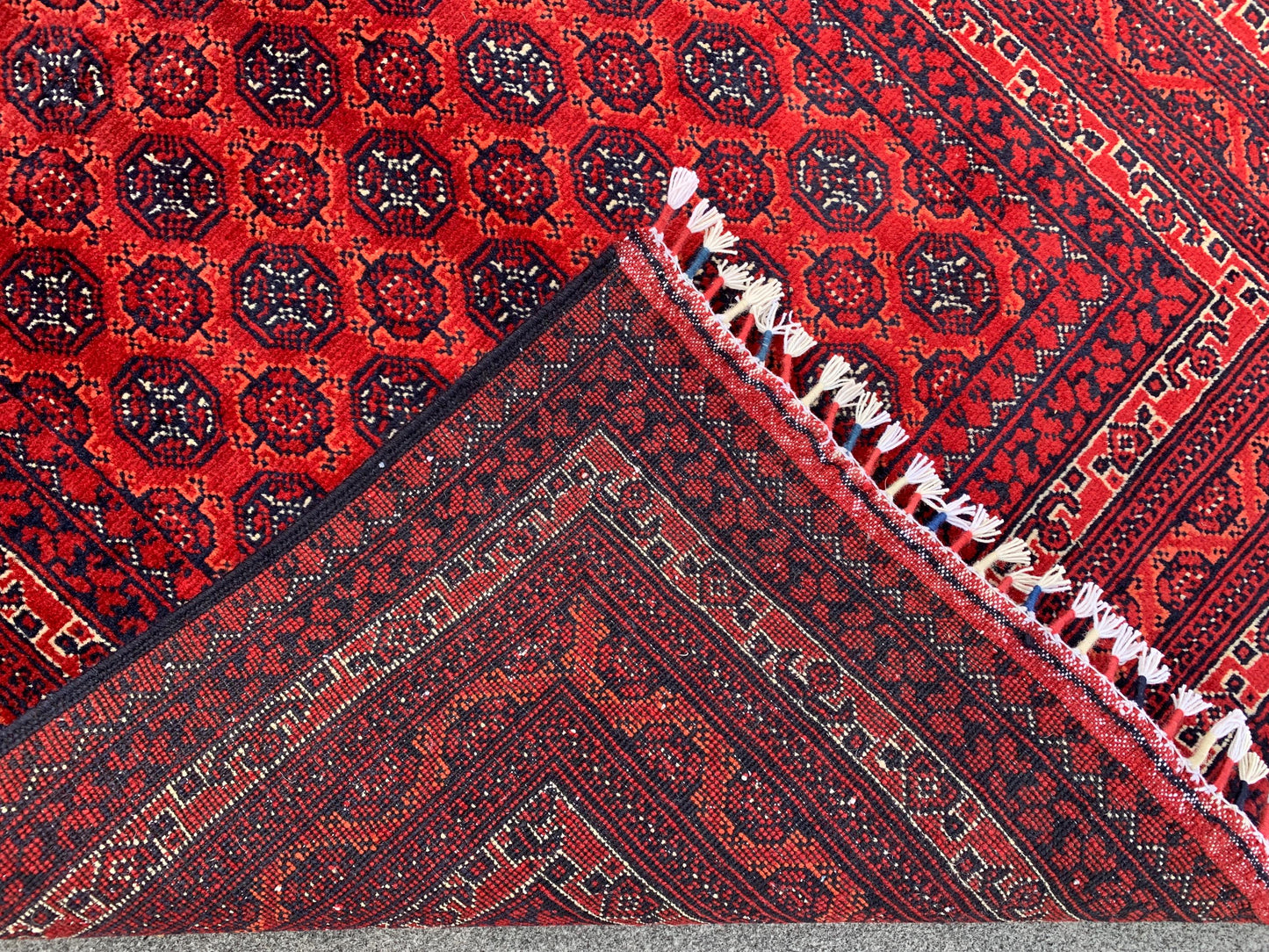3x5 Ft Amazing Red Khoja Roshni Rug, Afghan Handmade Wool Rug, Oriental Area Rug, Home Decoration Rug, Rugs for Bedroom Kitchen Hallway Rug.