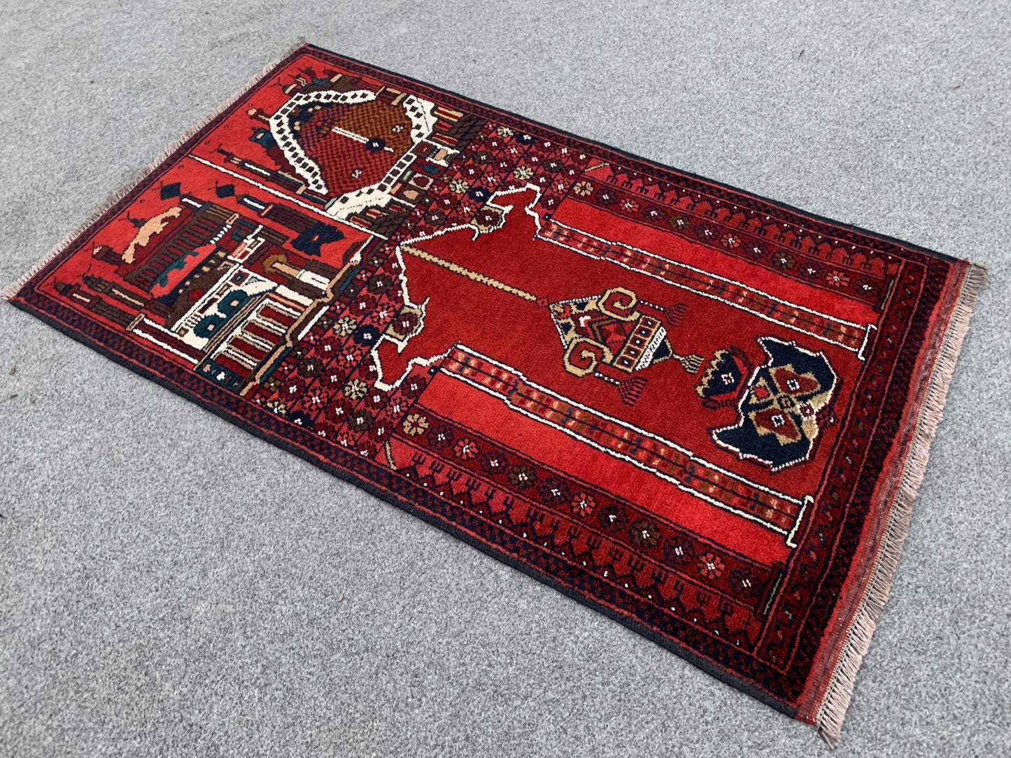 Amazing Small Prayer Rug 2x3 Ft Hand Knotted Prayer Rug, High Quality Beljik Rug, Afghan Prayer Rug, Vintage Wool Rug, Muslim Prayer Rug etc