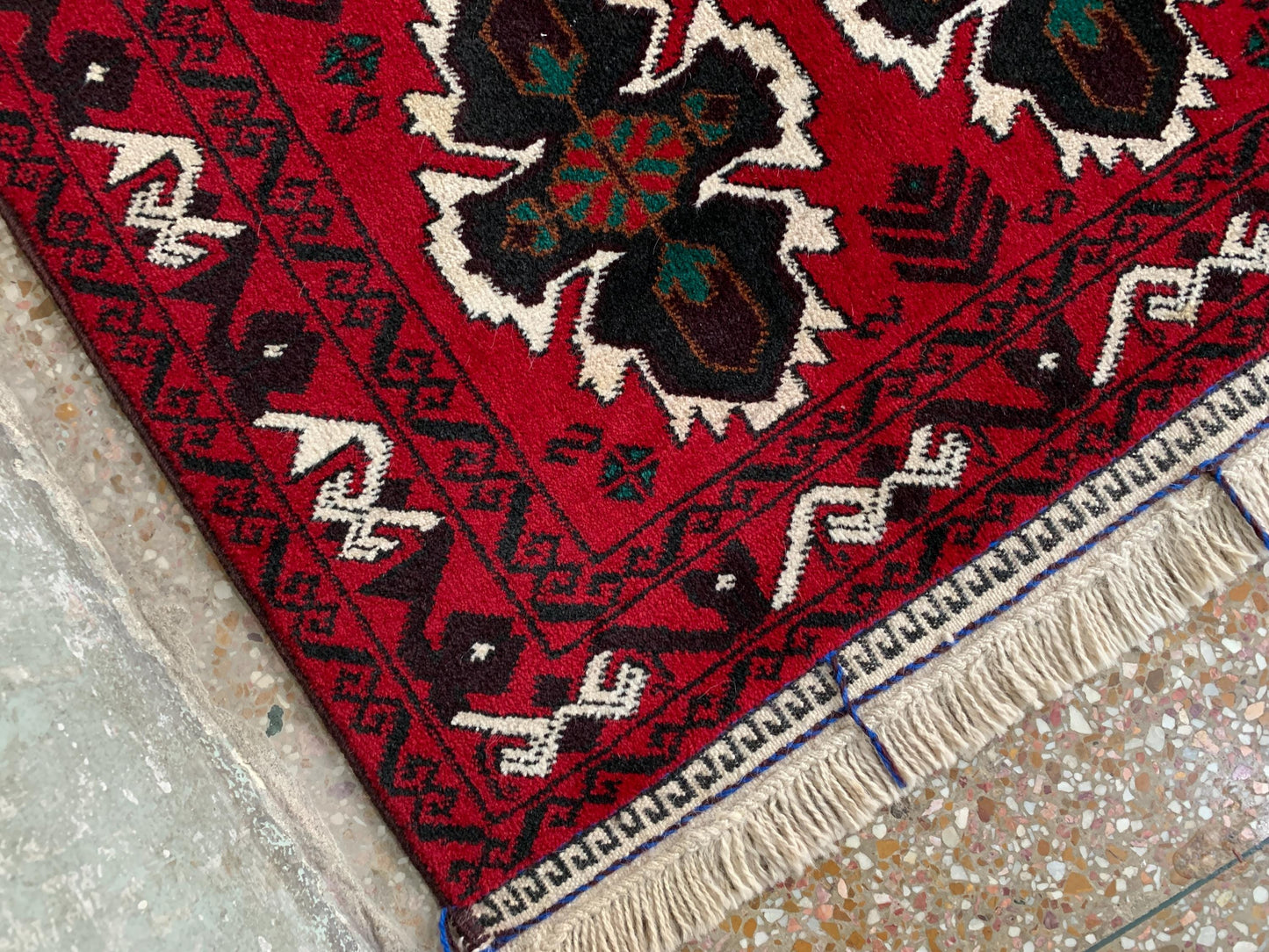 3x5 Ft Vintage Rug, Afghan Handmade Wool Rug, Geometric Area Rug, Oriental Turkmen Rug, Antique Tribal Rug, Rugs for Bedroom Hallway Rug etc