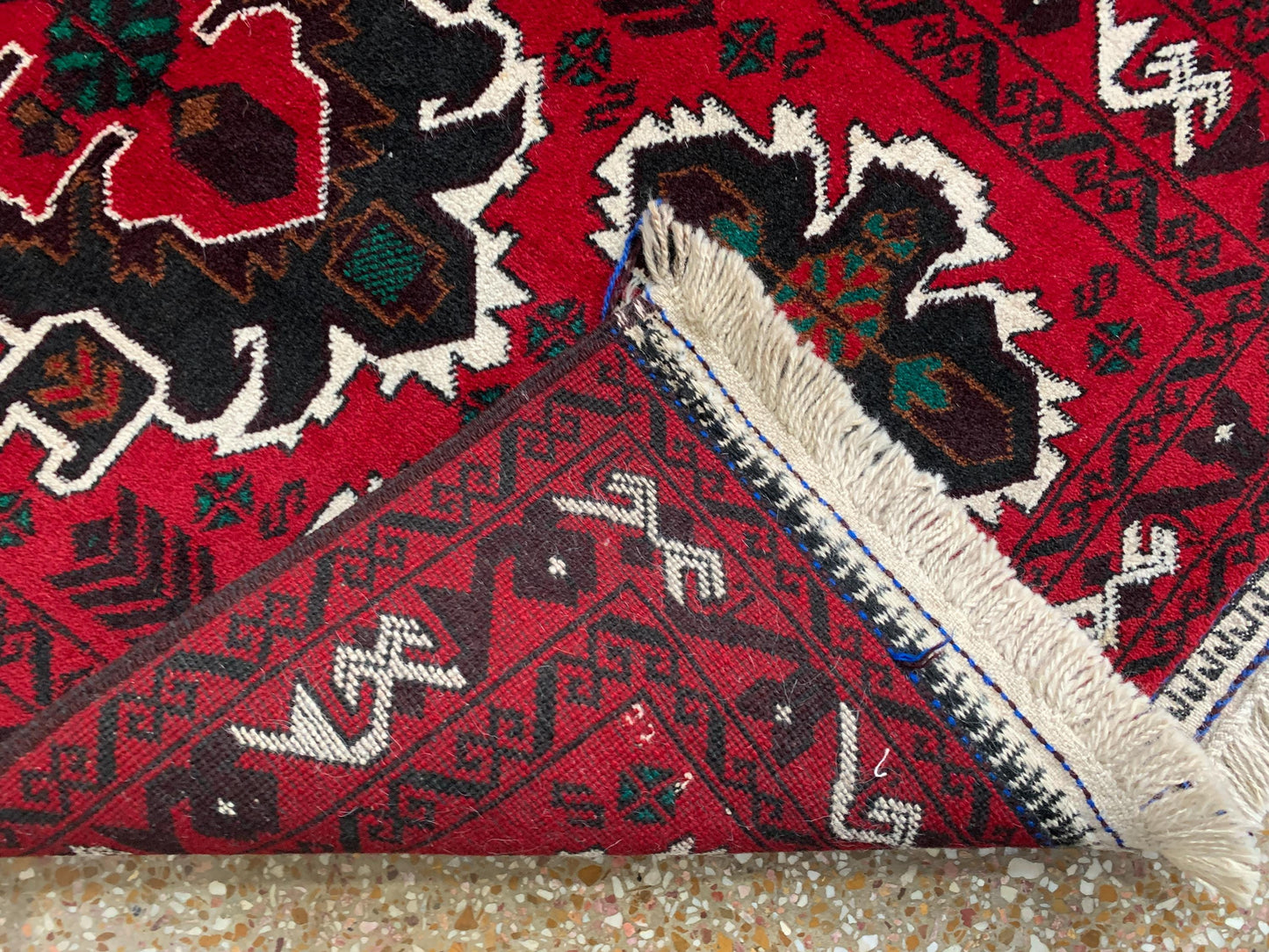 3x5 Ft Vintage Rug, Afghan Handmade Wool Rug, Geometric Area Rug, Oriental Turkmen Rug, Antique Tribal Rug, Rugs for Bedroom Hallway Rug etc