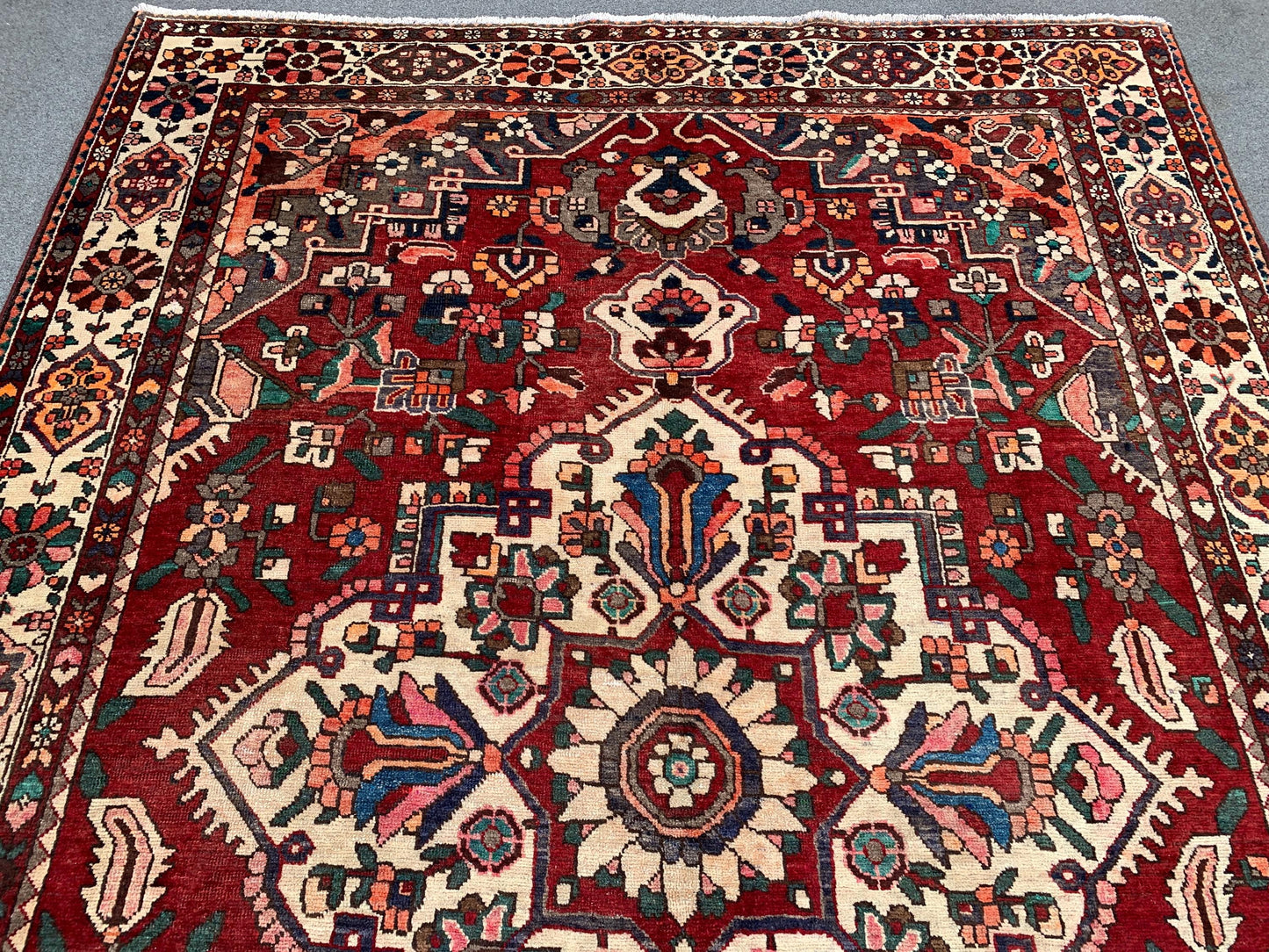 Antique Geometric Area Rug, Afghan Hand knotted Rug, 7x10 Ft Vintage Oriental Rug, Tribal Wool Rug, Home Decor Rug, Bedroom Living Room Rug.