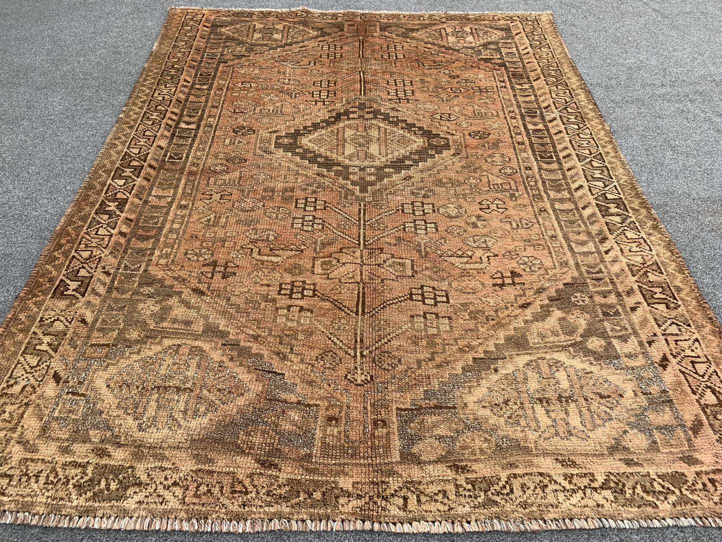 Antique Afghan Rug, 4x5 Ft Caucasian design Rug, Hand knotted Vintage Rug, Oriental Wool Rug, Tribal Area Rug, Rugs for Bedroom Hallway Rug.
