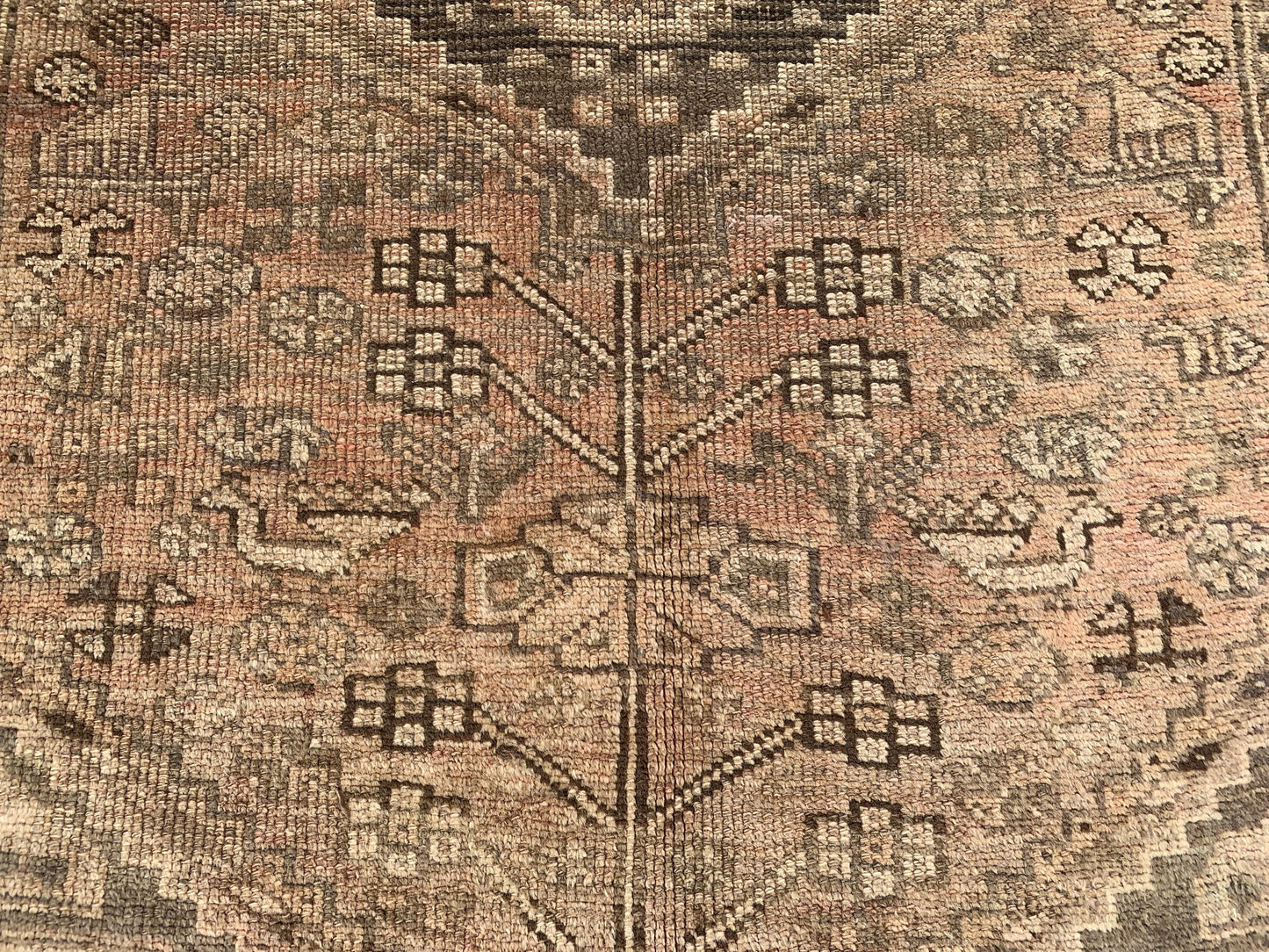Antique Afghan Rug, 4x5 Ft Caucasian design Rug, Hand knotted Vintage Rug, Oriental Wool Rug, Tribal Area Rug, Rugs for Bedroom Hallway Rug.