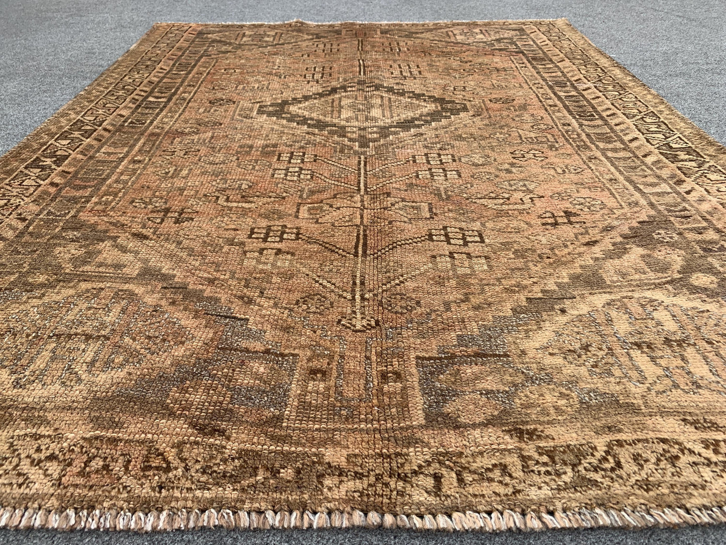 Antique Afghan Rug, 4x5 Ft Caucasian design Rug, Hand knotted Vintage Rug, Oriental Wool Rug, Tribal Area Rug, Rugs for Bedroom Hallway Rug.