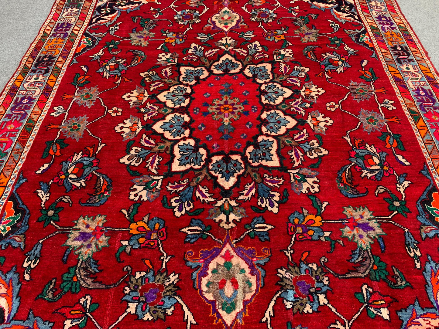 Amazing Vintage Rug 6x9 Ft Afghan Hand knotted Wool Rug, Geometric Area Rug, Oriental Tribal Rug, Best for Dining Table Rug Living Room Rug.