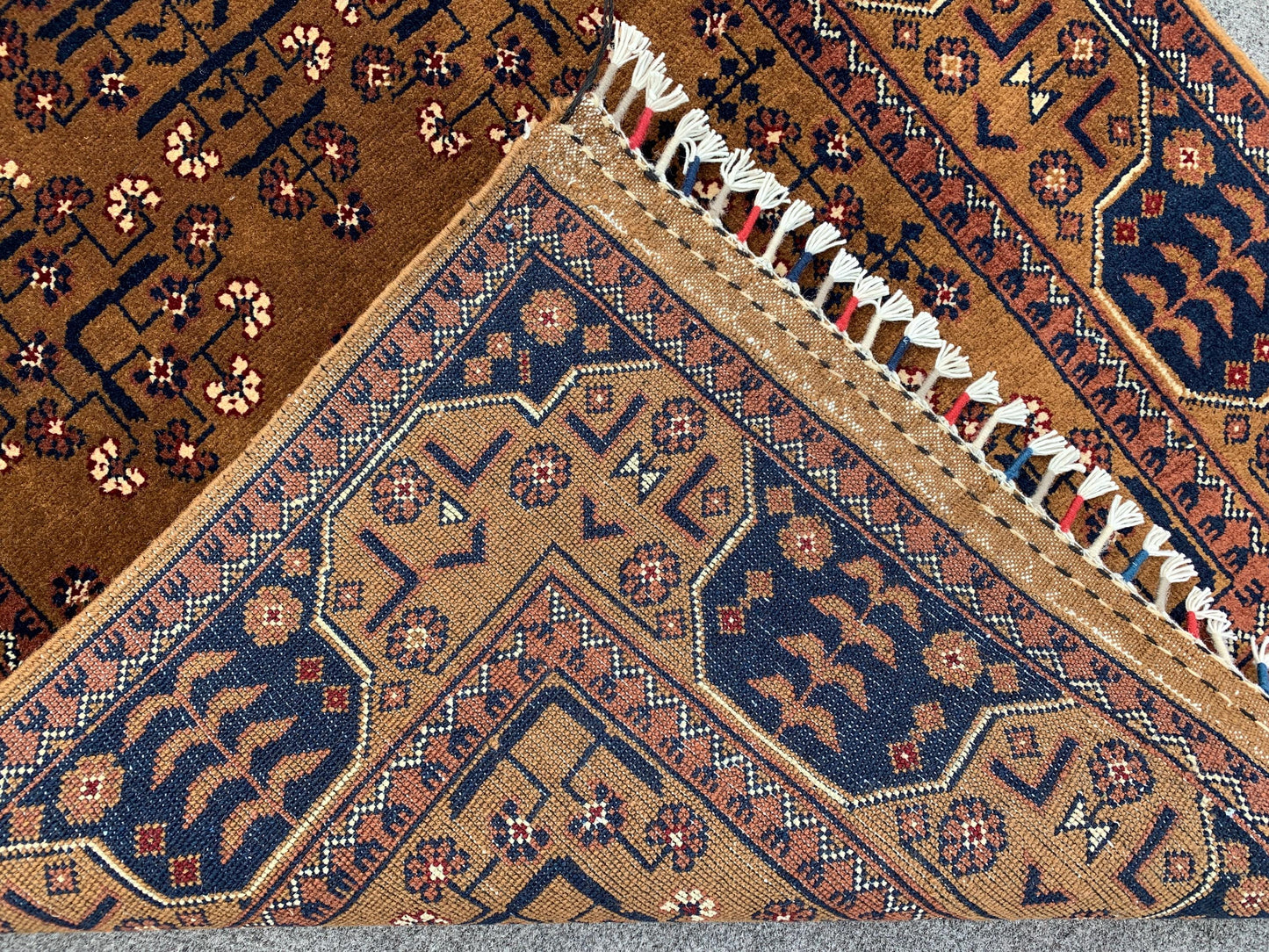 3x7 Bukhara Runner Rug, Natural Hand Knotted Runner Rug, Afghan Runner Rug, Oriental Turkmen Wool Rug, Rugs for Bedroom Hallway Kitchen Rug.