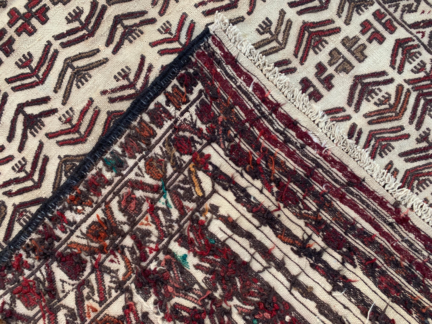 4x6 Ft Antique Soumak kilim Rug, Handmade Vintage kilim Rug, Afghan Soumak Rug, Oriental Wool Rug, Wall Decor Rug, Bedroom Rug, Hallway Rug.