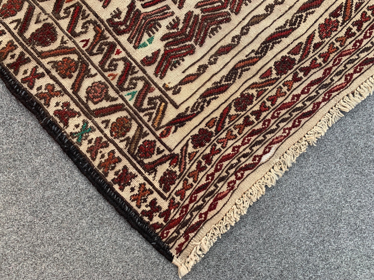 4x6 Ft Antique Soumak kilim Rug, Handmade Vintage kilim Rug, Afghan Soumak Rug, Oriental Wool Rug, Wall Decor Rug, Bedroom Rug, Hallway Rug.