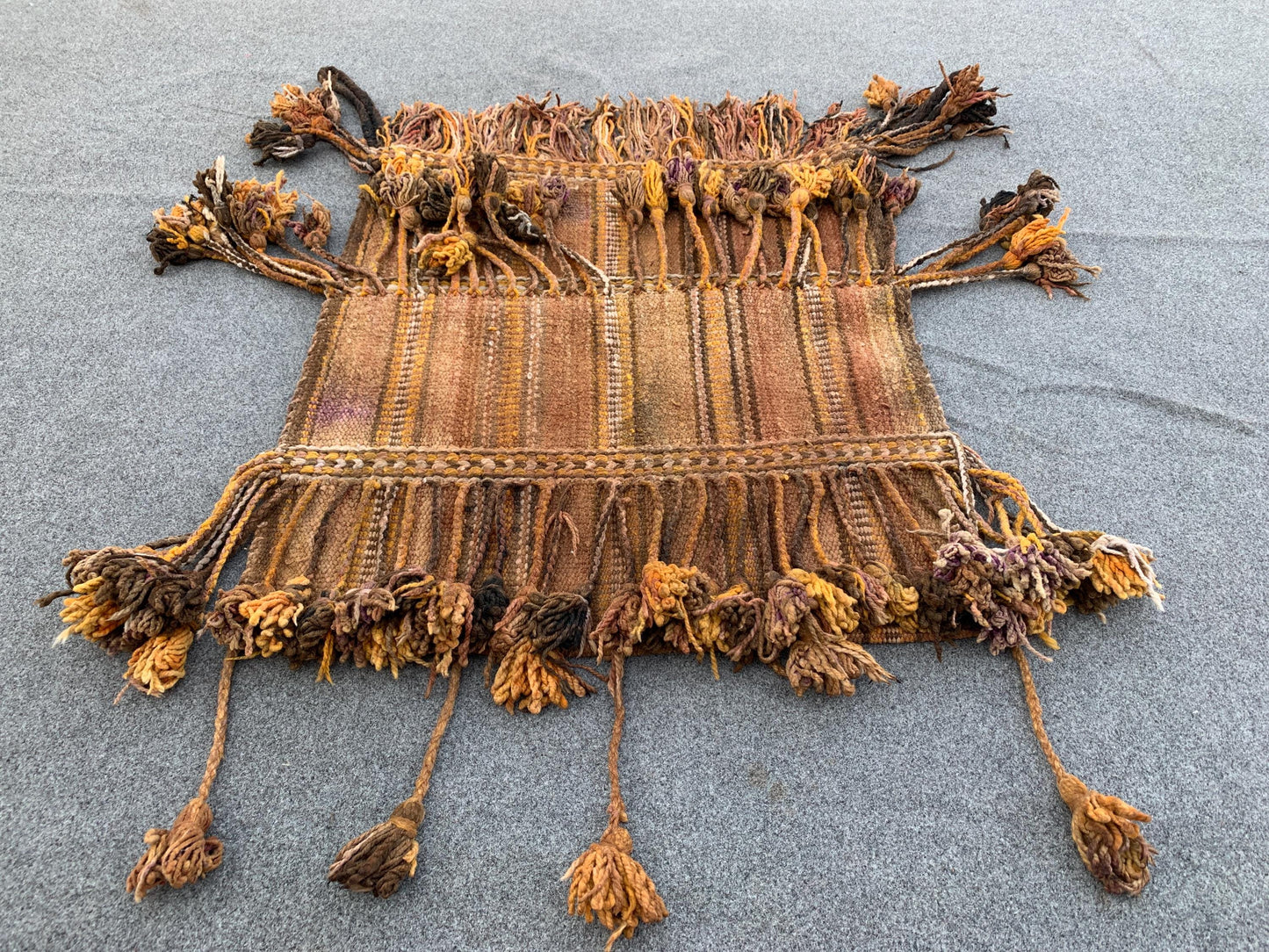 Antique Wall Hanging Rug, 2x2 Ft Afghan Jalar Rug, Hand knotted Vintage Wool Rug, Turkmen Jalar Rug, Wall Decor Rug, Oriental Area Rug etc.
