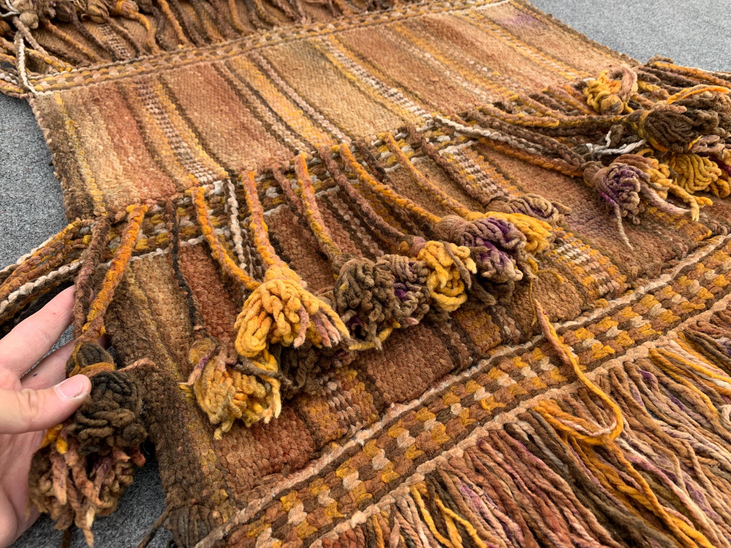 Antique Wall Hanging Rug, 2x2 Ft Afghan Jalar Rug, Hand knotted Vintage Wool Rug, Turkmen Jalar Rug, Wall Decor Rug, Oriental Area Rug etc.