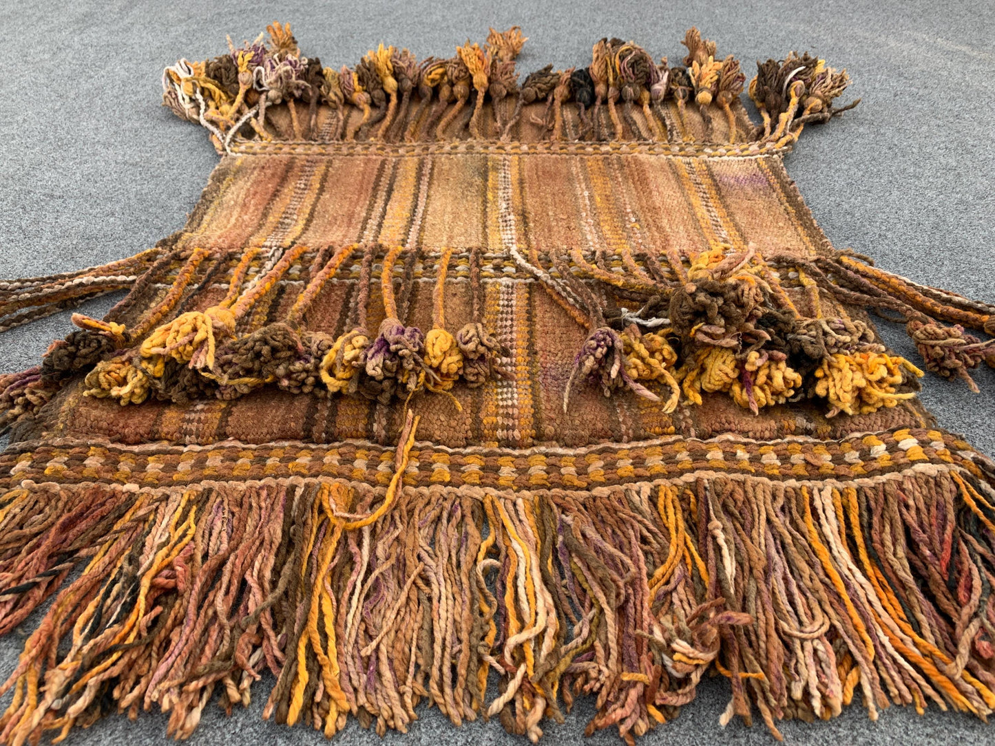 Antique Wall Hanging Rug, 2x2 Ft Afghan Jalar Rug, Hand knotted Vintage Wool Rug, Turkmen Jalar Rug, Wall Decor Rug, Oriental Area Rug etc.
