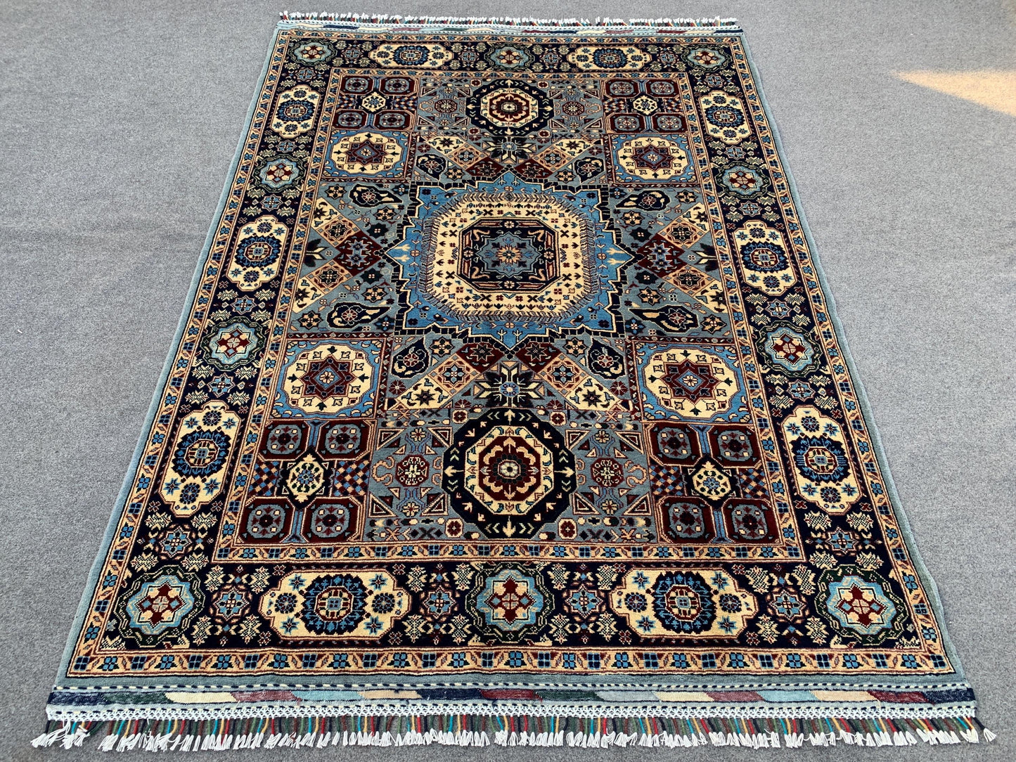 Amazing Mamluk Rug 5x7 Ft Afghan Hand Knotted Rug, High Quality Mamluk Rug, Oriental Wool Rug, Home Decor Rug, Bedroom Rug, Living Room Rug.