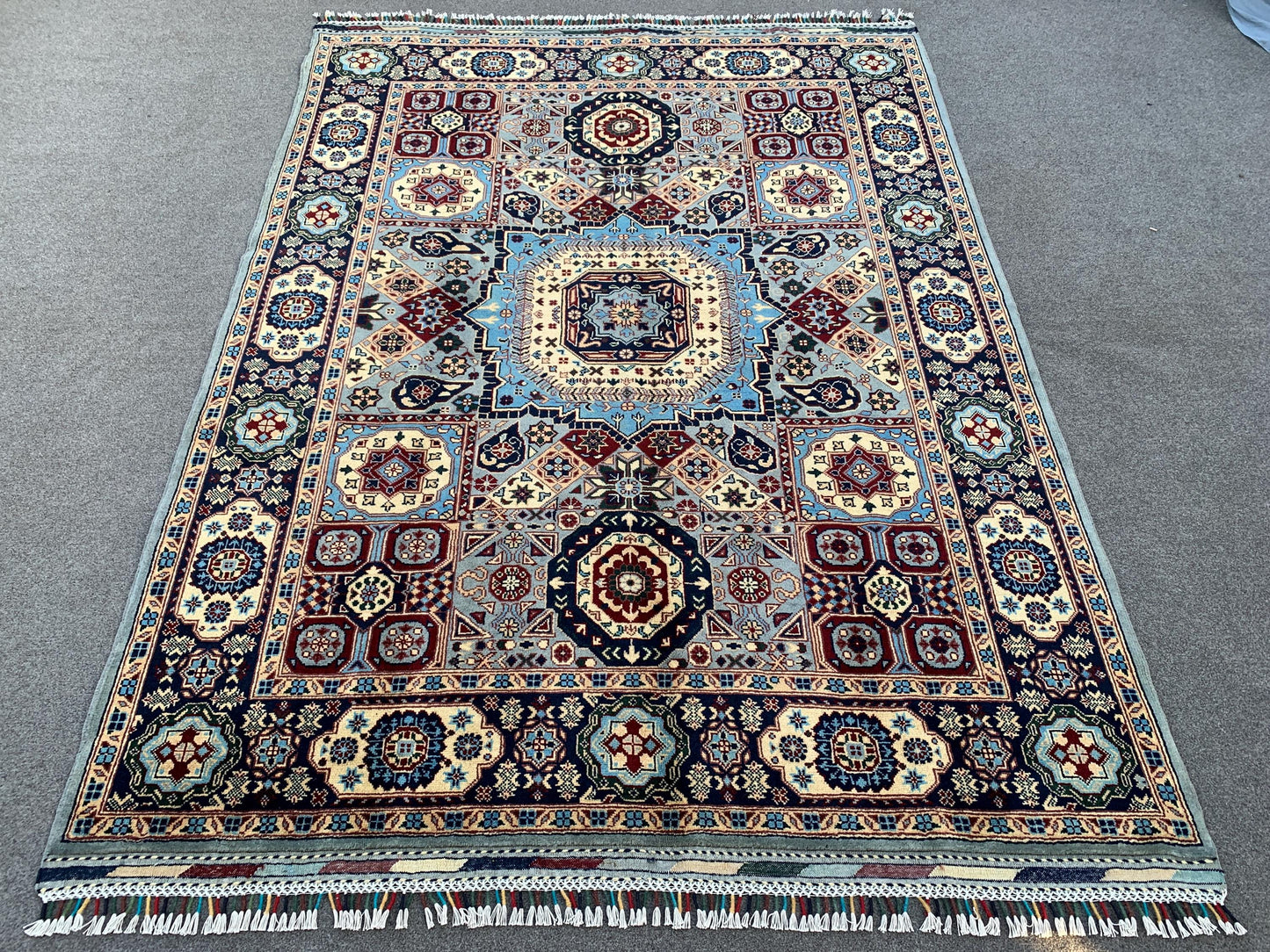 Amazing Mamluk Rug 5x7 Ft Afghan Hand Knotted Rug, High Quality Mamluk Rug, Oriental Wool Rug, Home Decor Rug, Bedroom Rug, Living Room Rug.