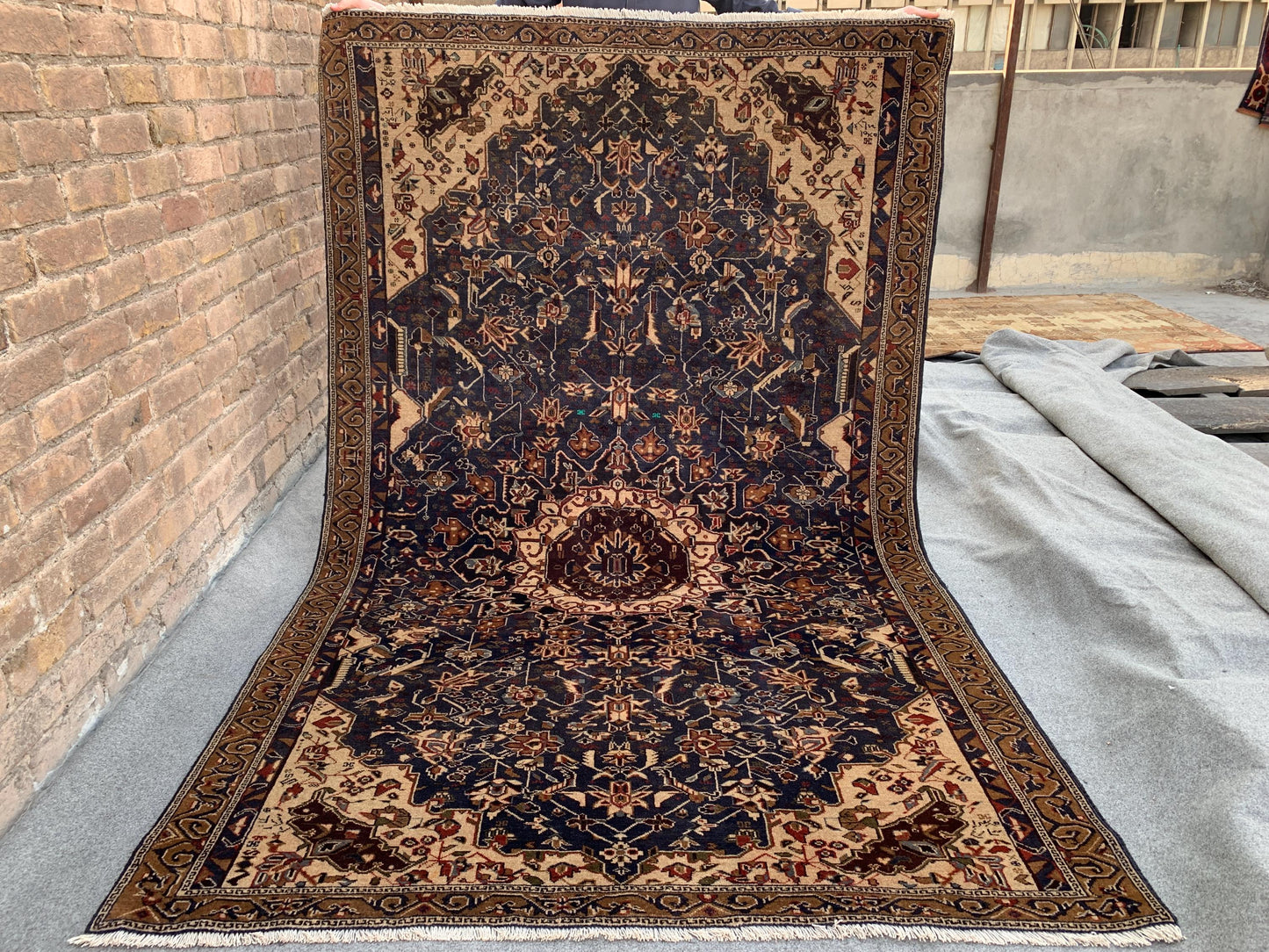 Vintage Afghan Rug 5x7 Hand knotted Wool Rug, One of a kind Antique Rug, Oriental Baluchi Area Rug, Best for Living Room Bedroom Office Rug.