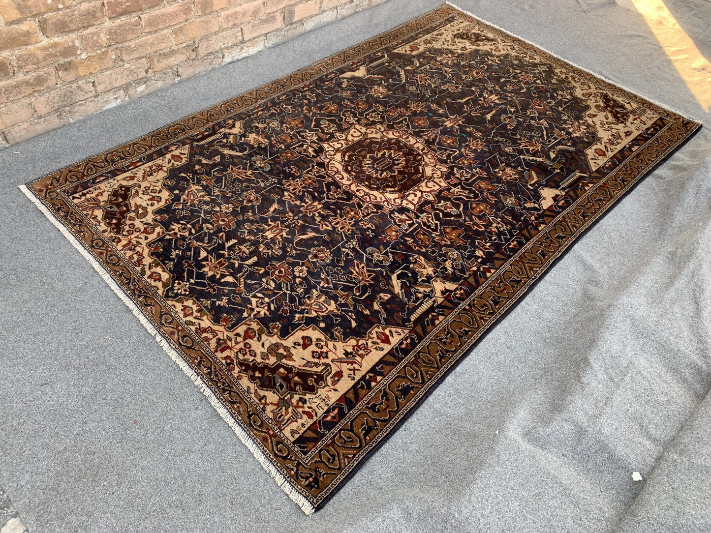 Vintage Afghan Rug 5x7 Hand knotted Wool Rug, One of a kind Antique Rug, Oriental Baluchi Area Rug, Best for Living Room Bedroom Office Rug.