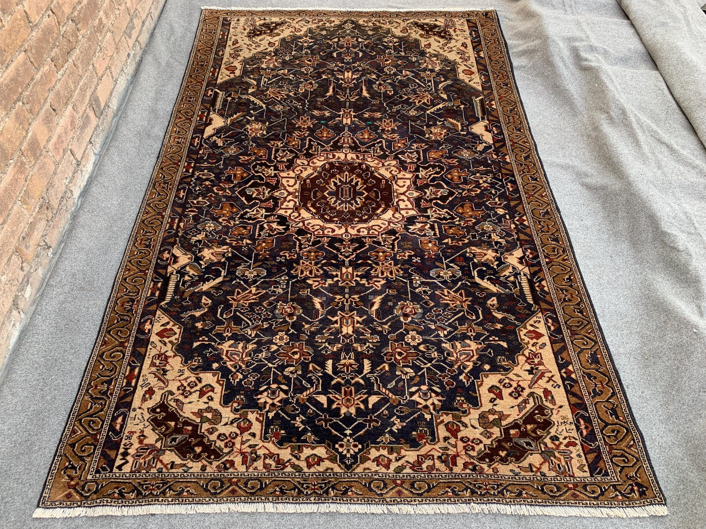Vintage Afghan Rug 5x7 Hand knotted Wool Rug, One of a kind Antique Rug, Oriental Baluchi Area Rug, Best for Living Room Bedroom Office Rug.
