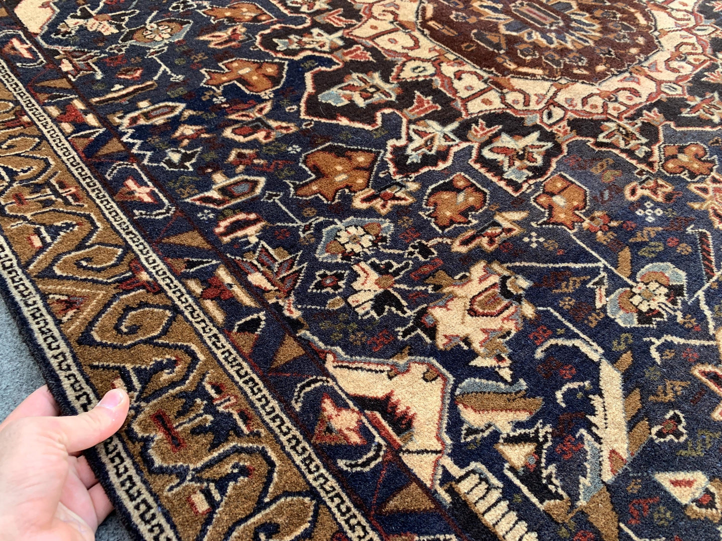 Vintage Afghan Rug 5x7 Hand knotted Wool Rug, One of a kind Antique Rug, Oriental Baluchi Area Rug, Best for Living Room Bedroom Office Rug.
