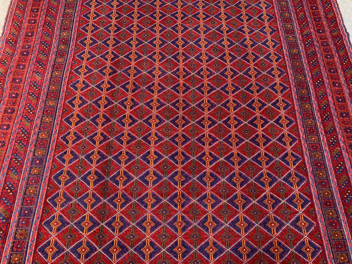 6x9 Ft Amazing Red Blue kilim Rug, Afghan Hand knotted Wool kilim Rug, Good Quality kilim Rug, Home Decor Rug, Bedroom Rug, Living Room Rug.