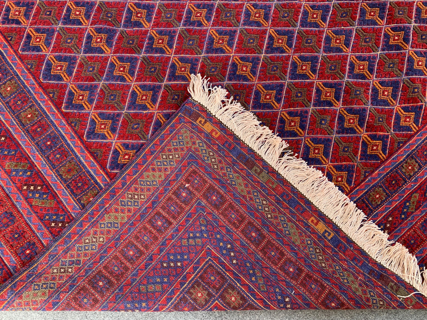 6x9 Ft Amazing Red Blue kilim Rug, Afghan Hand knotted Wool kilim Rug, Good Quality kilim Rug, Home Decor Rug, Bedroom Rug, Living Room Rug.