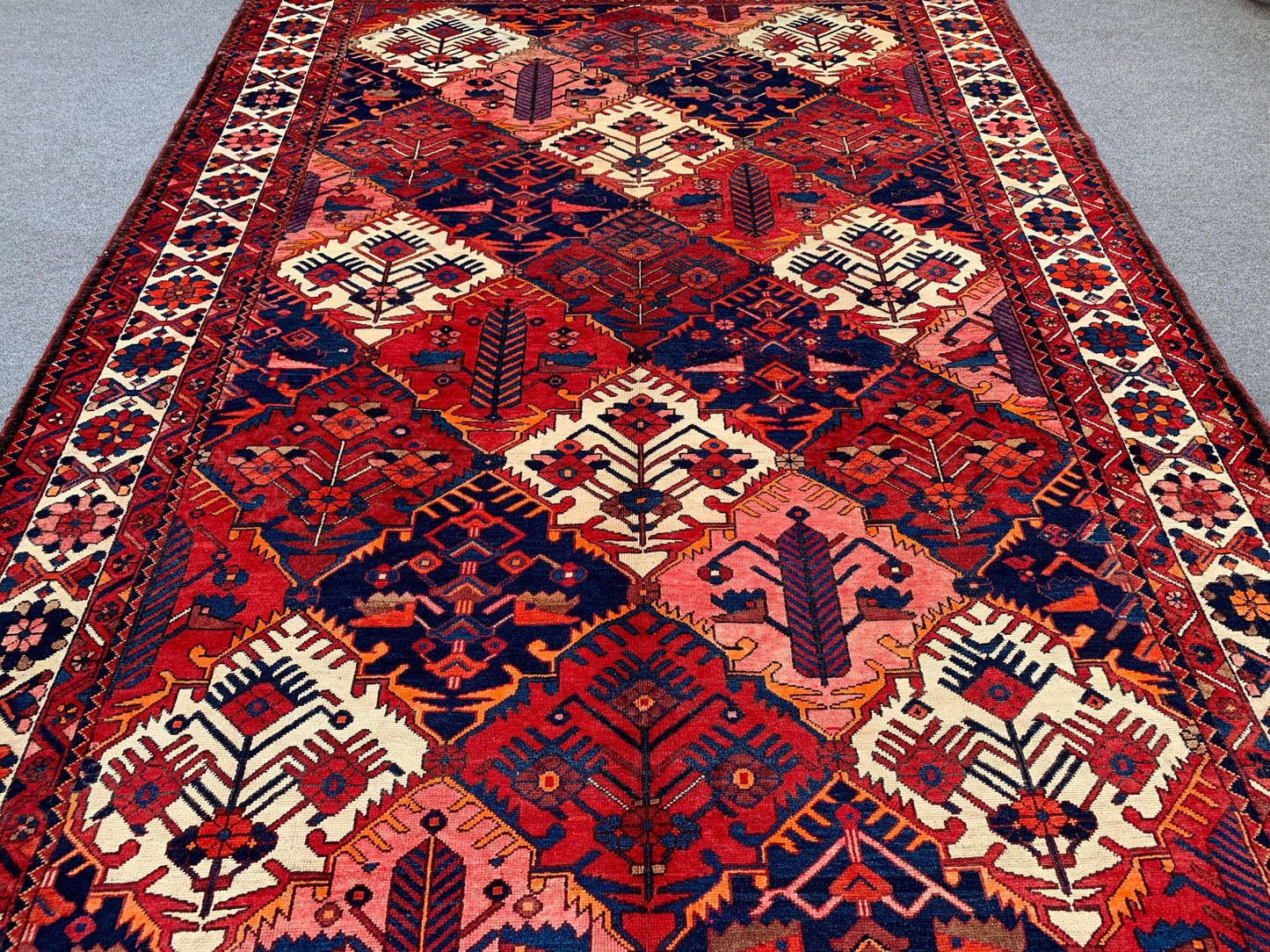 Antique Afghan Rug, 7x10 Ft Hand knotted Vintage Rug, Caucasian design Rug, Turkmen Tribal Rug, Oriental Wool Rug, Best for Living Room Rug.