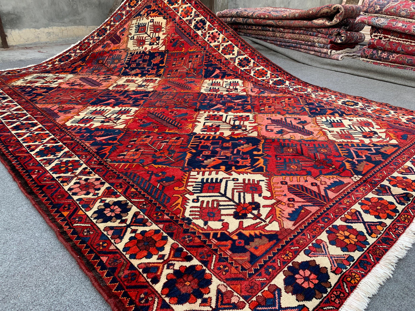 Antique Afghan Rug, 7x10 Ft Hand knotted Vintage Rug, Caucasian design Rug, Turkmen Tribal Rug, Oriental Wool Rug, Best for Living Room Rug.