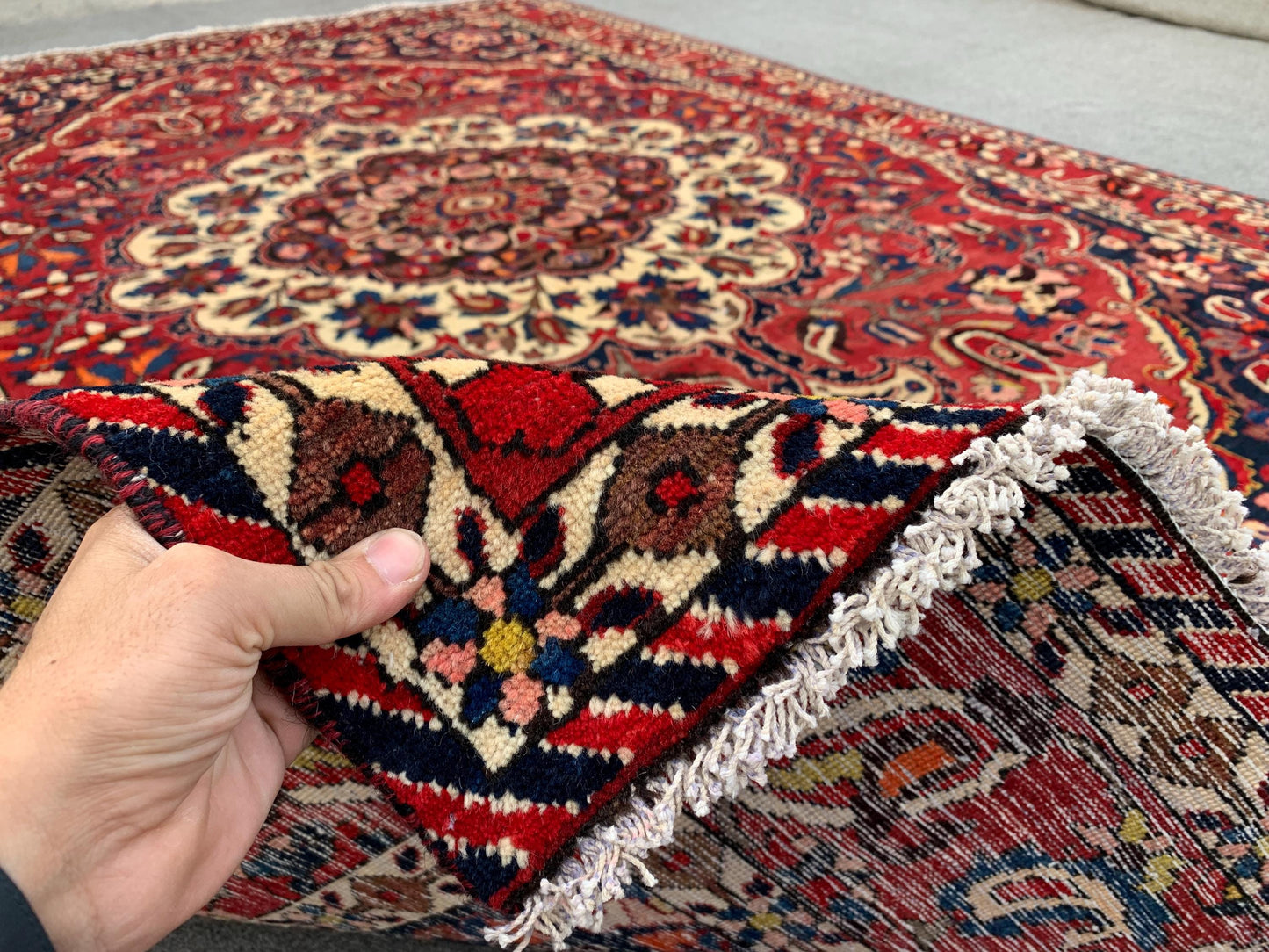 Antique Afghan Rug 7x10 Ft Hand knotted Wool Rug, Vintage Oriental Rug, Geometric Area Rug, Turkmen Tribal Rug, Dining Table Living Room Rug