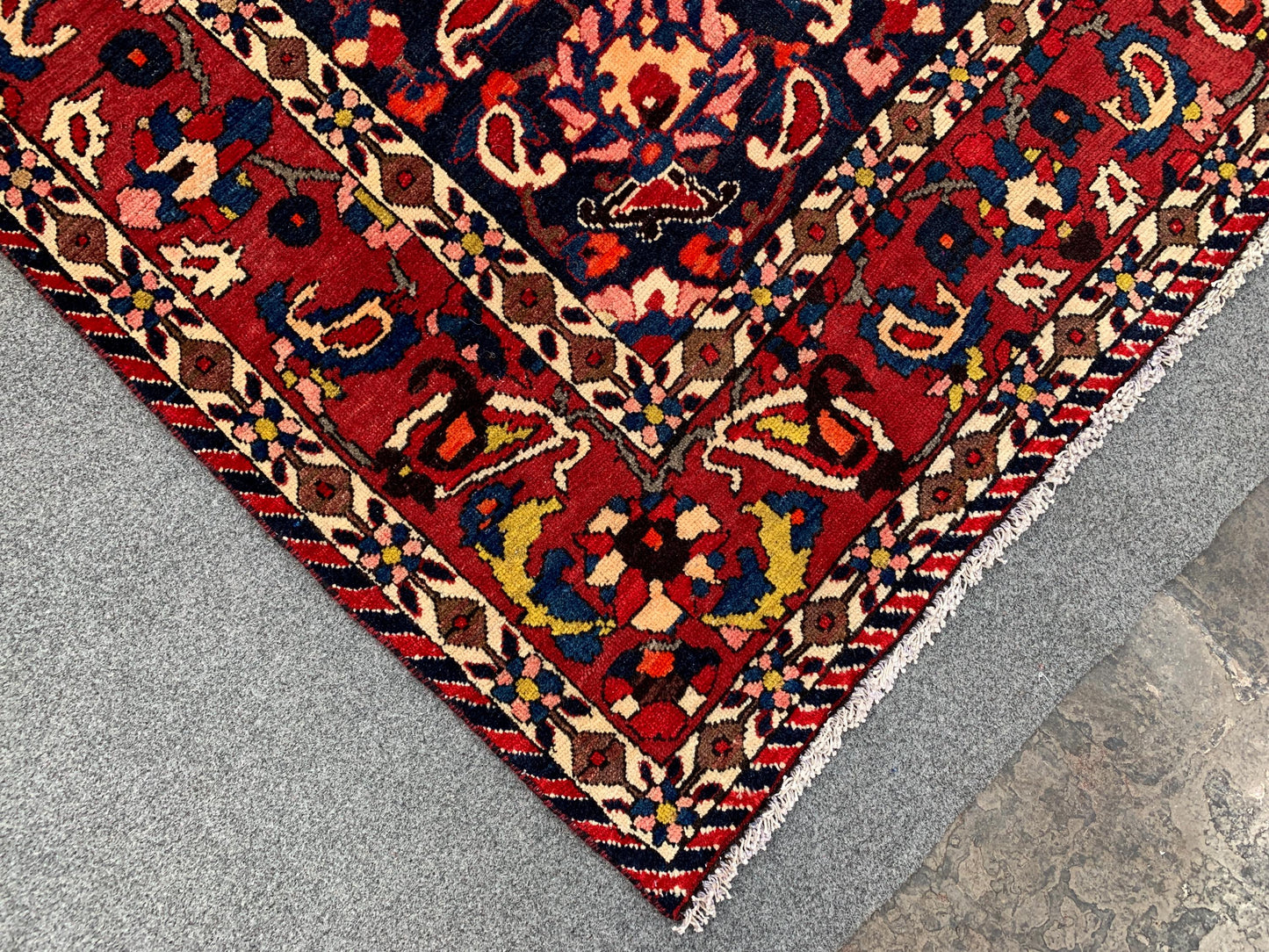 Antique Afghan Rug 7x10 Ft Hand knotted Wool Rug, Vintage Oriental Rug, Geometric Area Rug, Turkmen Tribal Rug, Dining Table Living Room Rug