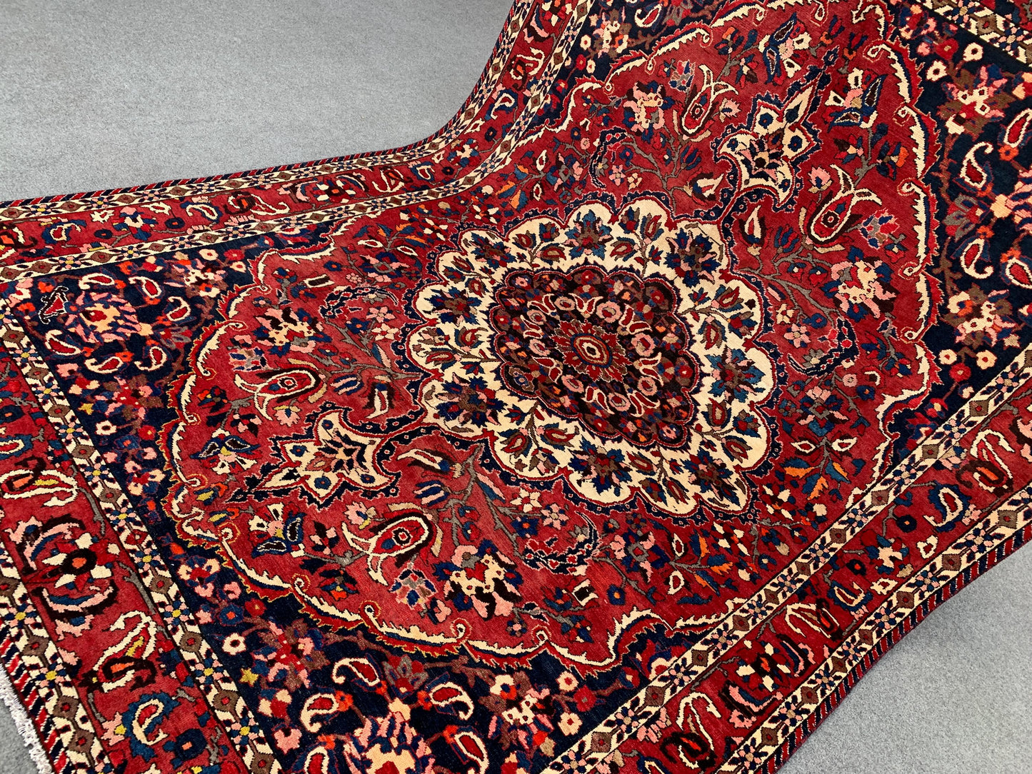 Antique Afghan Rug 7x10 Ft Hand knotted Wool Rug, Vintage Oriental Rug, Geometric Area Rug, Turkmen Tribal Rug, Dining Table Living Room Rug