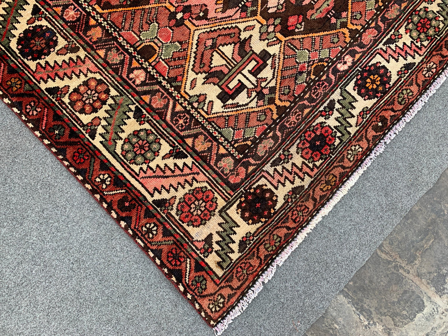 7x10 Ft Vintage Floral Rug, Afghan Hand knotted Wool Rug, Turkmen Tribal Rug, Antique Oriental Rug, Home Decor Rug Best for Living Room Rug.