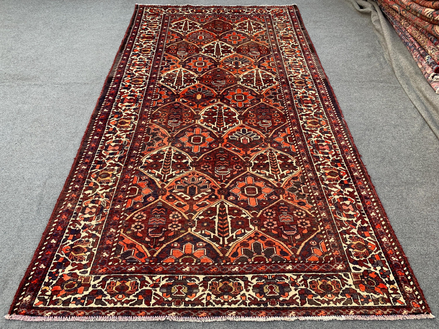5x10 Ft Vintage Rug, Tree Floral design Rug, Afghan Hand Knotted Wool Rug, Oriental Turkmen Rug, Antique Tribal Rug, Bedroom Living Room Rug
