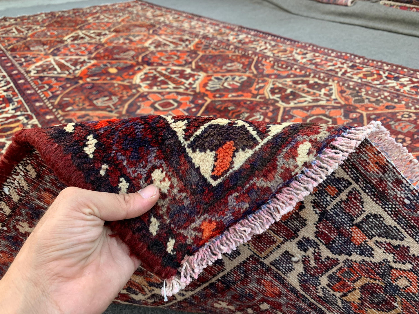 5x10 Ft Vintage Rug, Tree Floral design Rug, Afghan Hand Knotted Wool Rug, Oriental Turkmen Rug, Antique Tribal Rug, Bedroom Living Room Rug