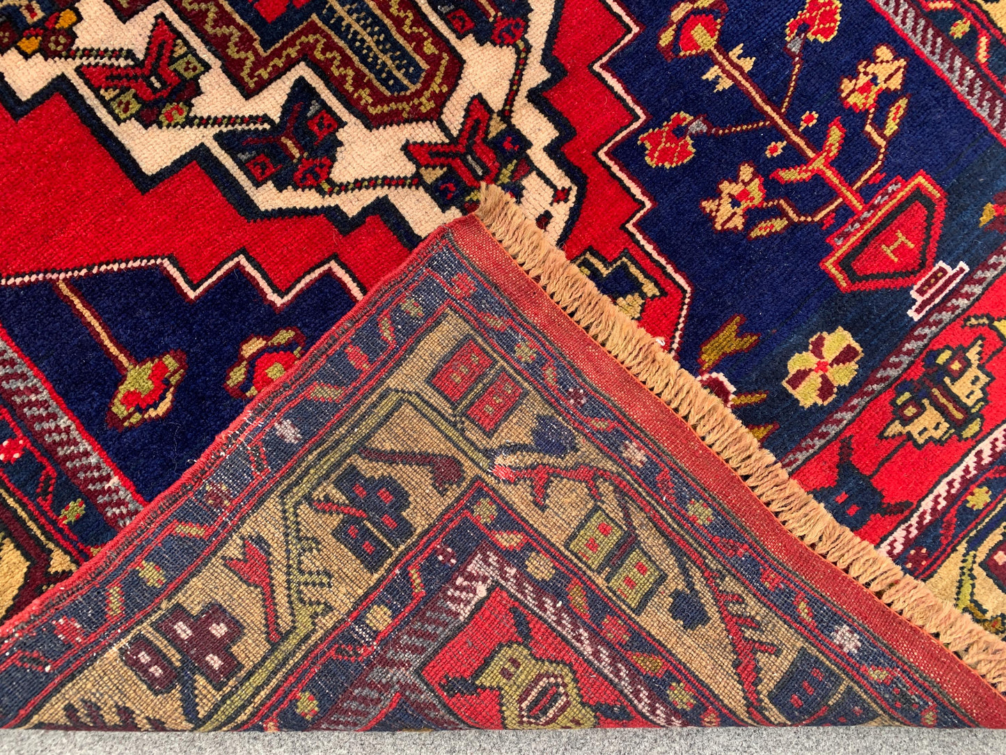 Vintage Afghan Rug, 4x7 Ft Floral design Rug, Hand Knotted Wool Rug, Geometric Area Rug, Best for Office Rug, Good Quality Rug, Bedroom Rug.