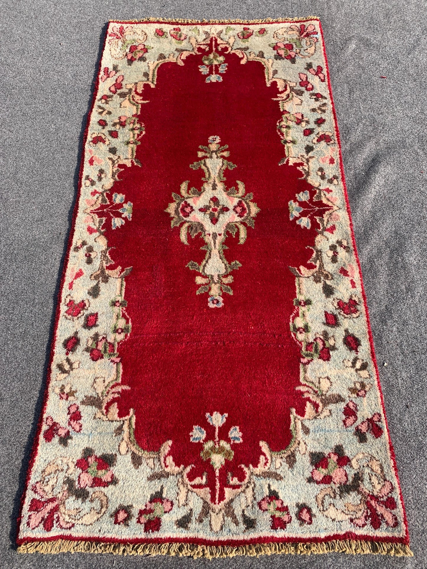 Amazing Small Vintage Rug, 2x4 Ft Hand knotted Wool Rug, Geometric Area Rug, Small Afghan Rug, Small Hallway Rug, Oriental Rug, Kitchen Rug.