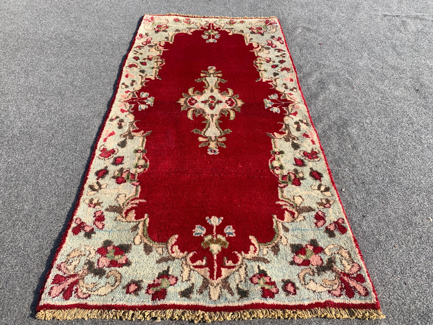 Amazing Small Vintage Rug, 2x4 Ft Hand knotted Wool Rug, Geometric Area Rug, Small Afghan Rug, Small Hallway Rug, Oriental Rug, Kitchen Rug.