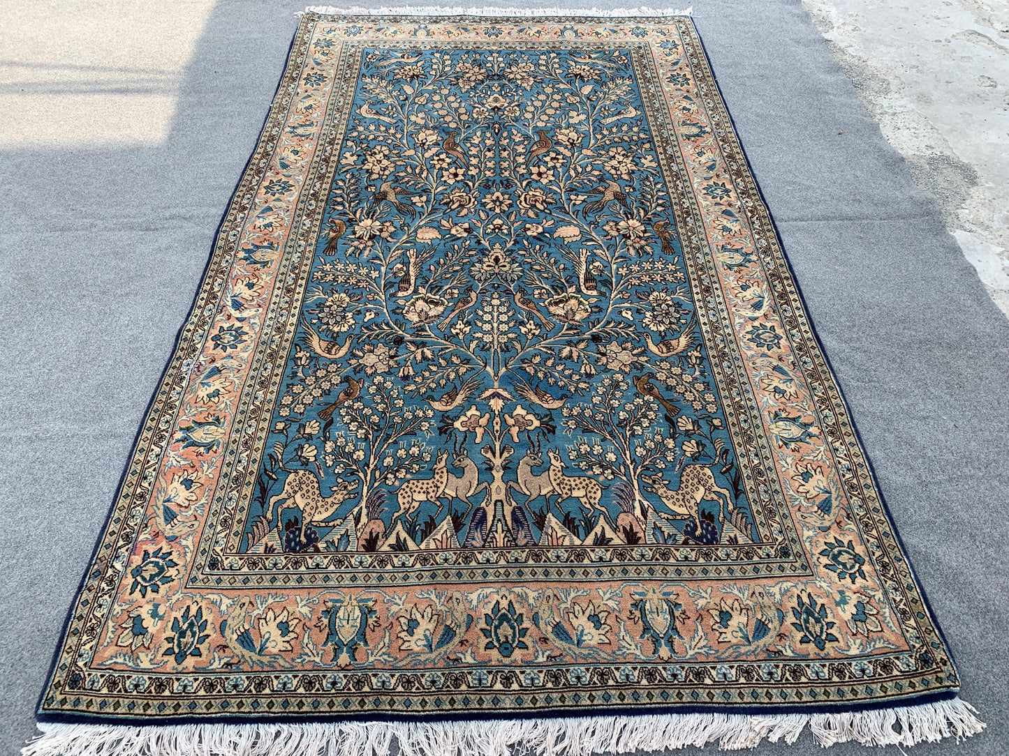 Amazing Pictorial Animal Rug, 5x8 Ft Natural Hand knotted Afghan Rug, Oriental Wool Rug, High Quality Rug, Home Decor Rug, Living Room Rug.