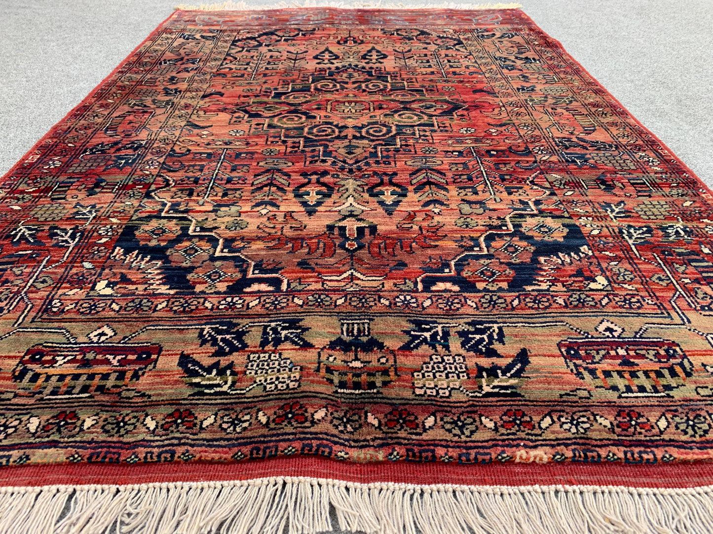 Vintage Rug, 3x5 Ft Afghan Hand Knotted Rug, Bukhara design Rug, Oriental Turkmen Rug, Good Pile Wool Rug, Best for Bedroom Living Room Rug.