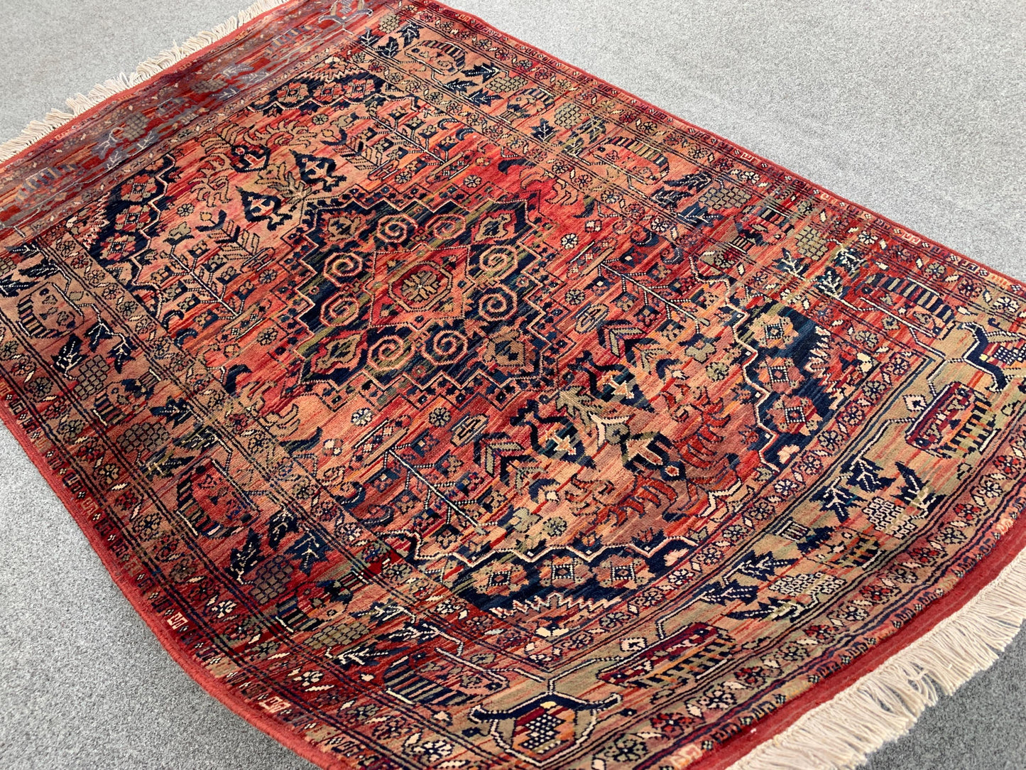 Vintage Rug, 3x5 Ft Afghan Hand Knotted Rug, Bukhara design Rug, Oriental Turkmen Rug, Good Pile Wool Rug, Best for Bedroom Living Room Rug.