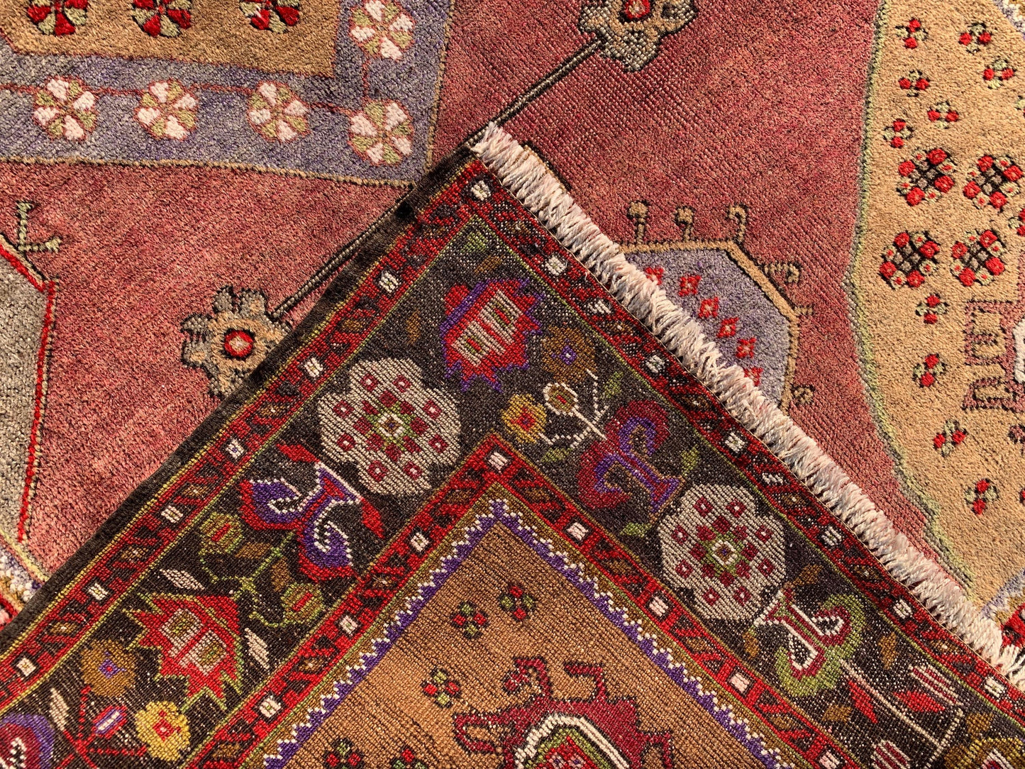 4x7 Ft Amazing Vintage Rug, Afghan Hand Knotted Rug, Geometric Area Rug, Low Pile Rug, Best for Living Room Bedroom Rug, Good Quality Rug.