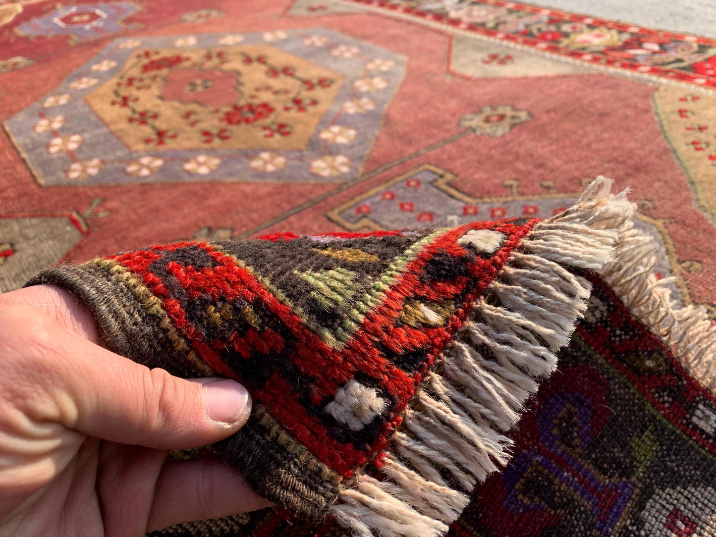 4x7 Ft Amazing Vintage Rug, Afghan Hand Knotted Rug, Geometric Area Rug, Low Pile Rug, Best for Living Room Bedroom Rug, Good Quality Rug.