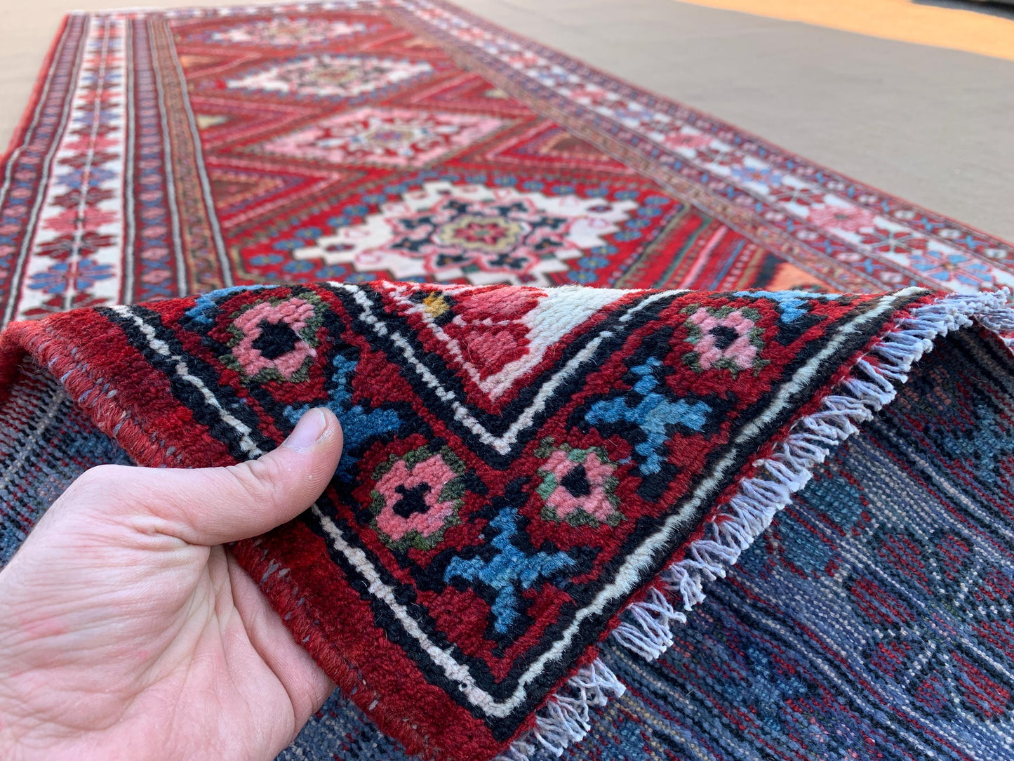 Amazing Afghan Runner Rug 4x10 Ft Hand Knotted Vintage Runner Rug, Geometric Oriental Rug, Turkmen Tribal Rug Hallway Runner Rug 110x310 Cm