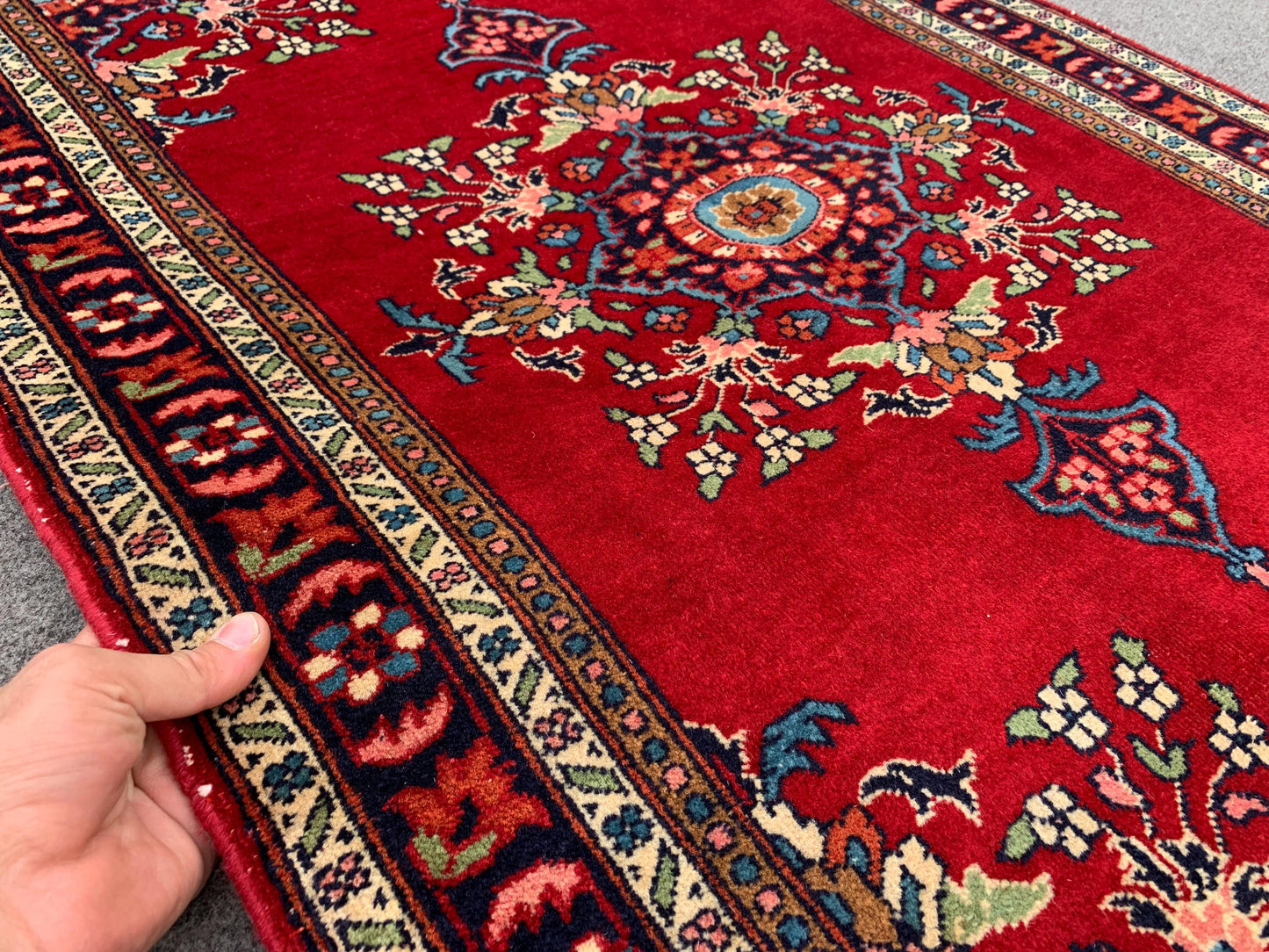 2x4 Ft Vintage Red Rug, Afghan Hand knotted Wool Rug, Geometric Area Rug, Oriental Rug Amazing Rug, Small Hallway Rug, Small Kitchen Rug etc